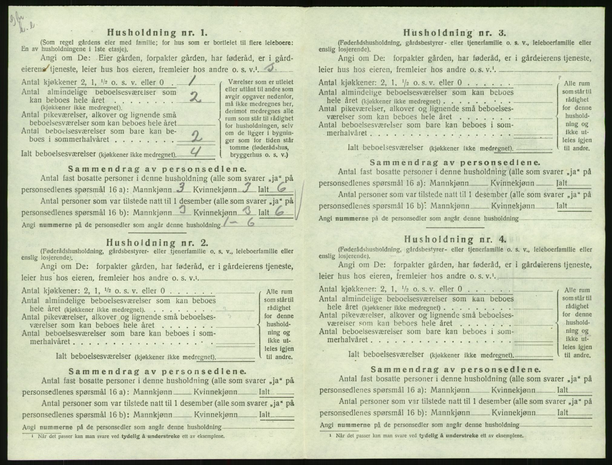 SAK, Folketelling 1920 for 0936 Hornnes herred, 1920, s. 510