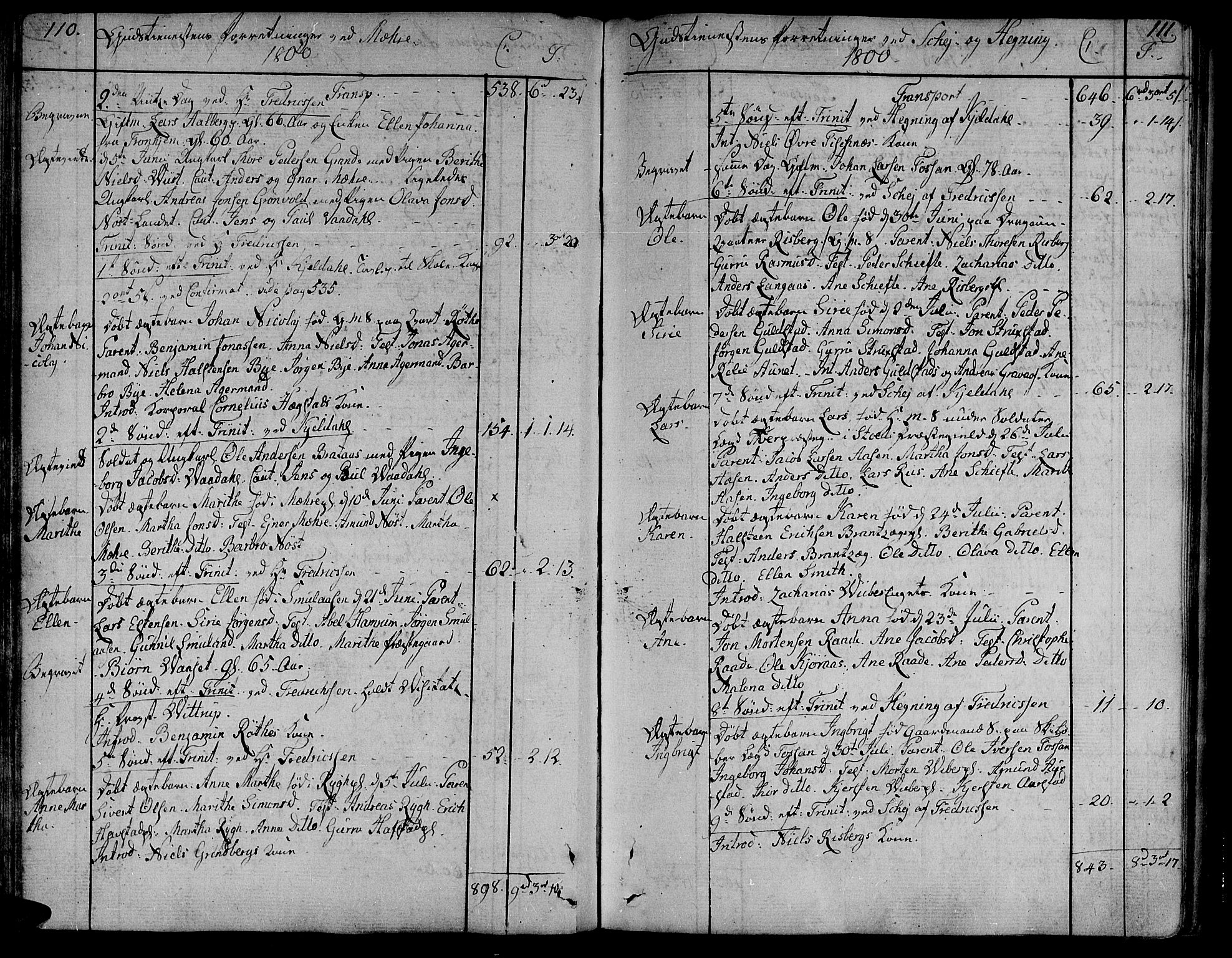 Ministerialprotokoller, klokkerbøker og fødselsregistre - Nord-Trøndelag, AV/SAT-A-1458/735/L0332: Ministerialbok nr. 735A03, 1795-1816, s. 110-111