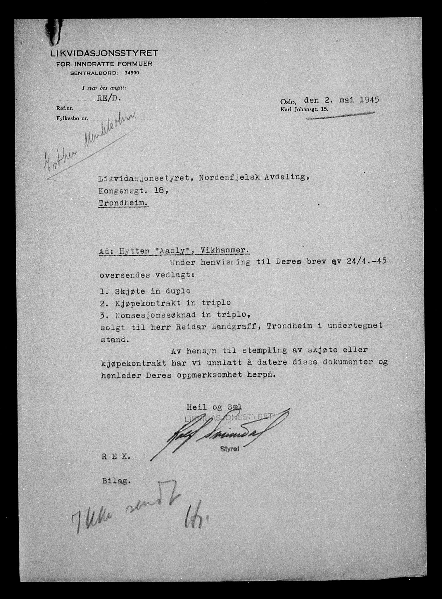 Justisdepartementet, Tilbakeføringskontoret for inndratte formuer, AV/RA-S-1564/H/Hc/Hca/L0904: --, 1945-1947, s. 502