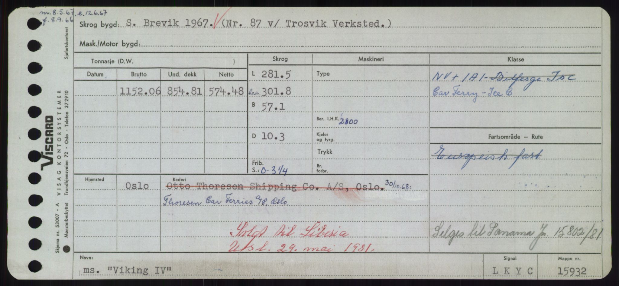 Sjøfartsdirektoratet med forløpere, Skipsmålingen, RA/S-1627/H/Hd/L0041: Fartøy, Vi-Ås, s. 153