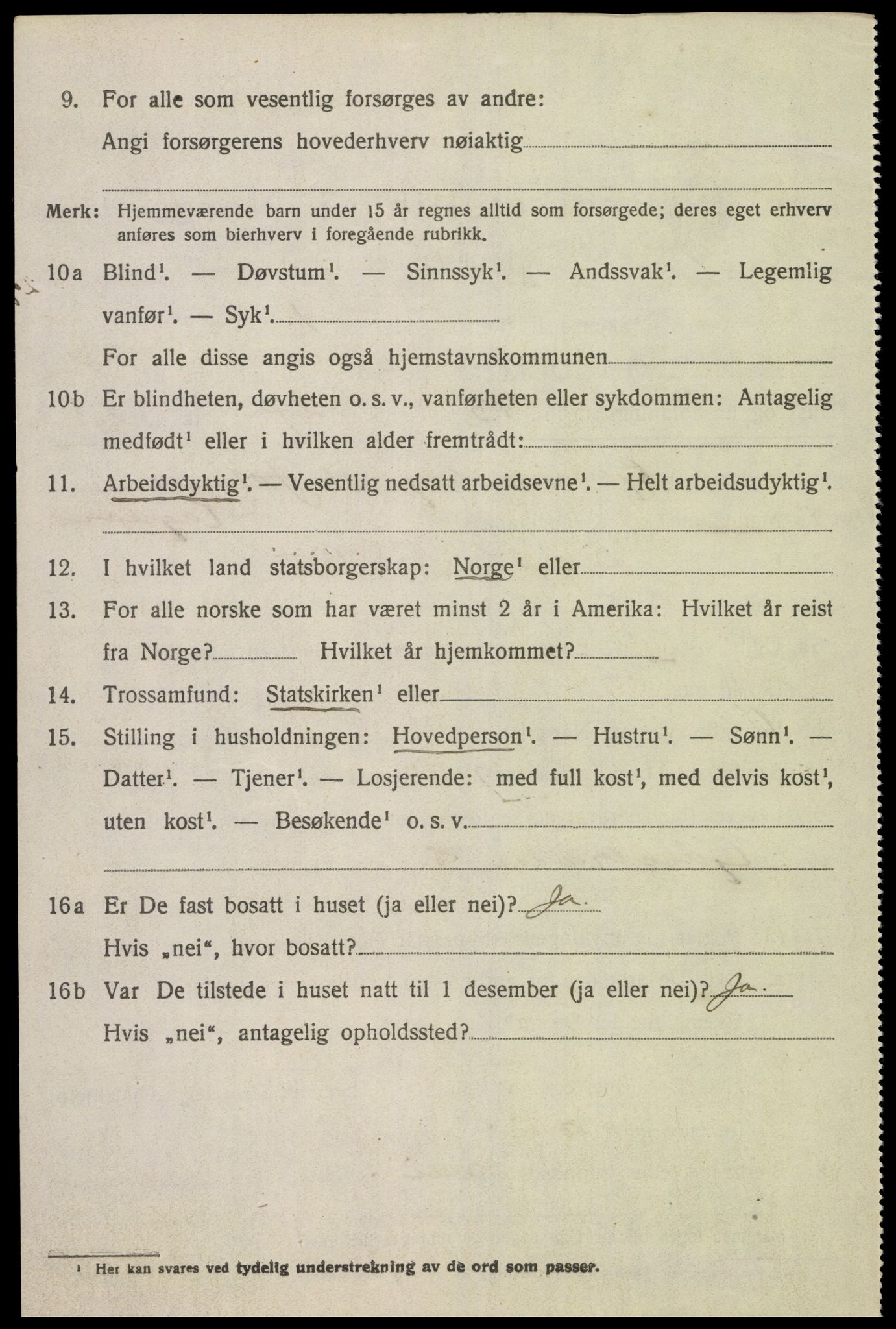 SAK, Folketelling 1920 for 1020 Holum herred, 1920, s. 2614