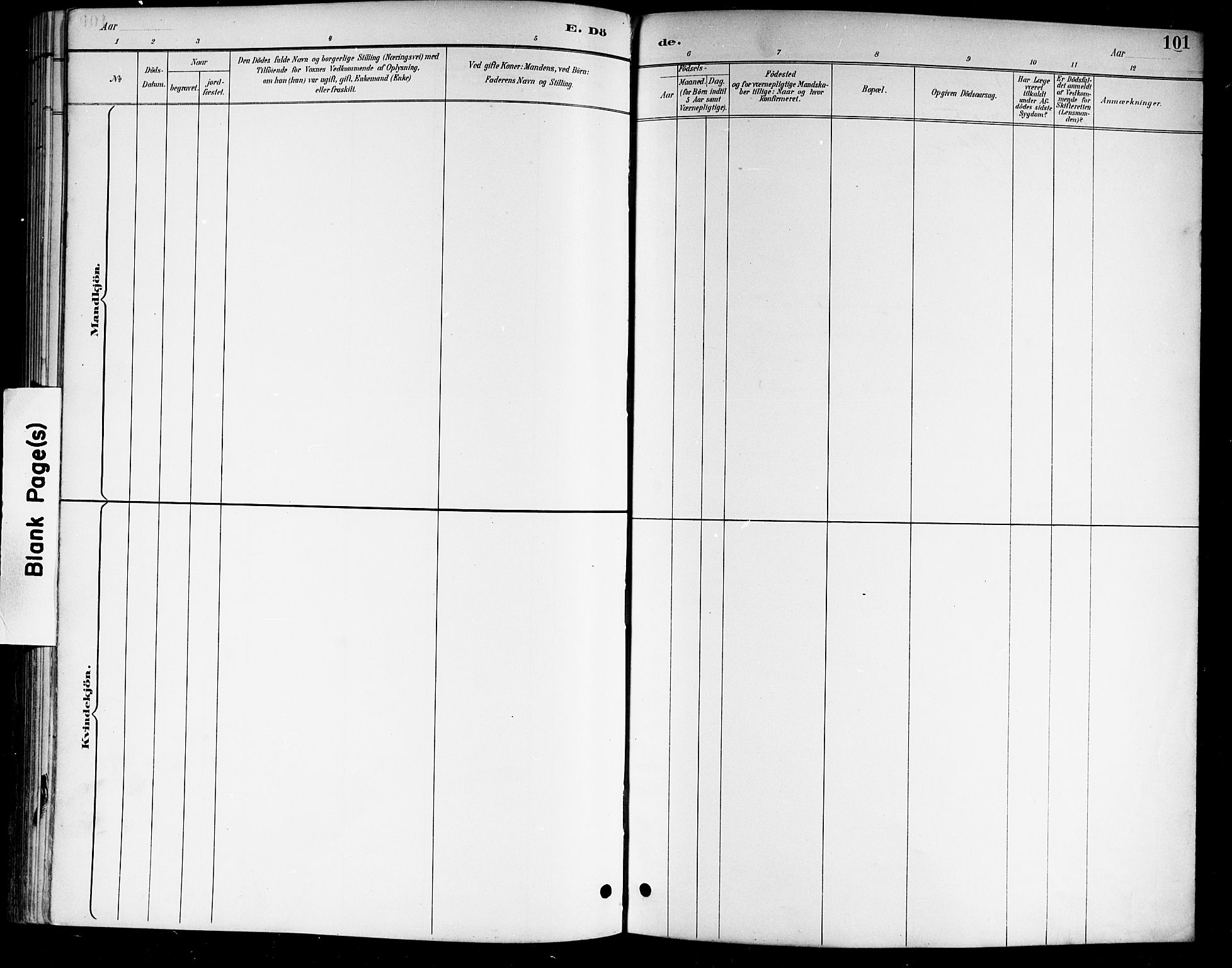 Ådal kirkebøker, AV/SAKO-A-248/G/Ga/L0004: Klokkerbok nr.  I 4, 1891-1920, s. 101