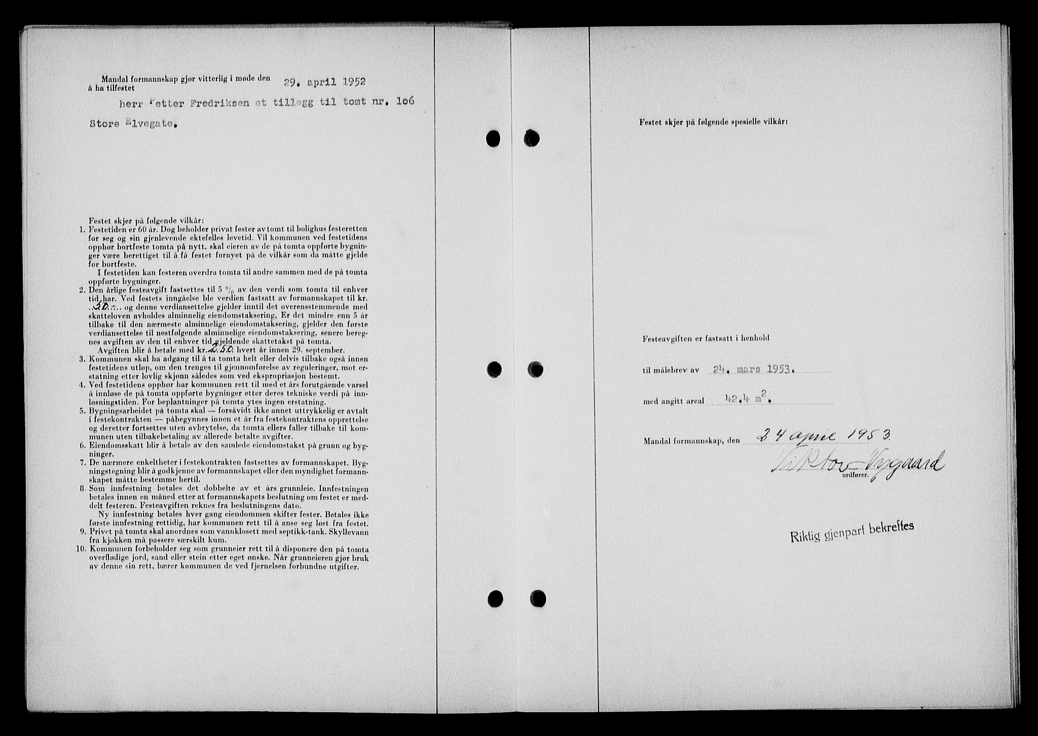 Mandal sorenskriveri, SAK/1221-0005/001/G/Gb/Gba/L0087: Pantebok nr. A-24, 1953-1953, Dagboknr: 568/1953