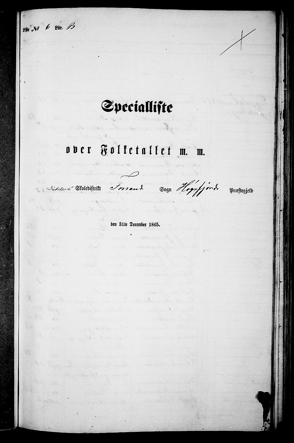 RA, Folketelling 1865 for 1128P Høgsfjord prestegjeld, 1865, s. 91
