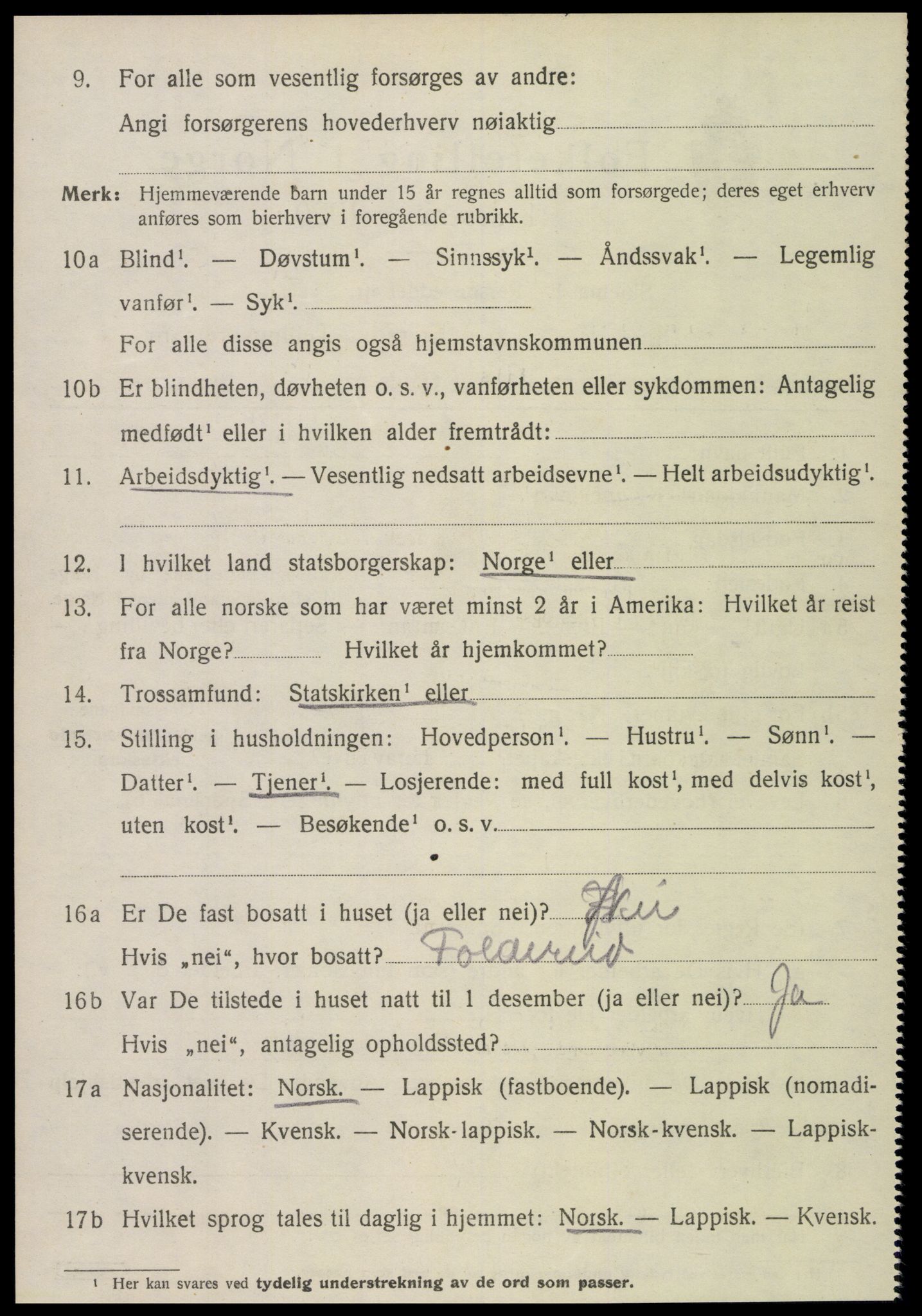 SAT, Folketelling 1920 for 1752 Kolvereid herred, 1920, s. 5074