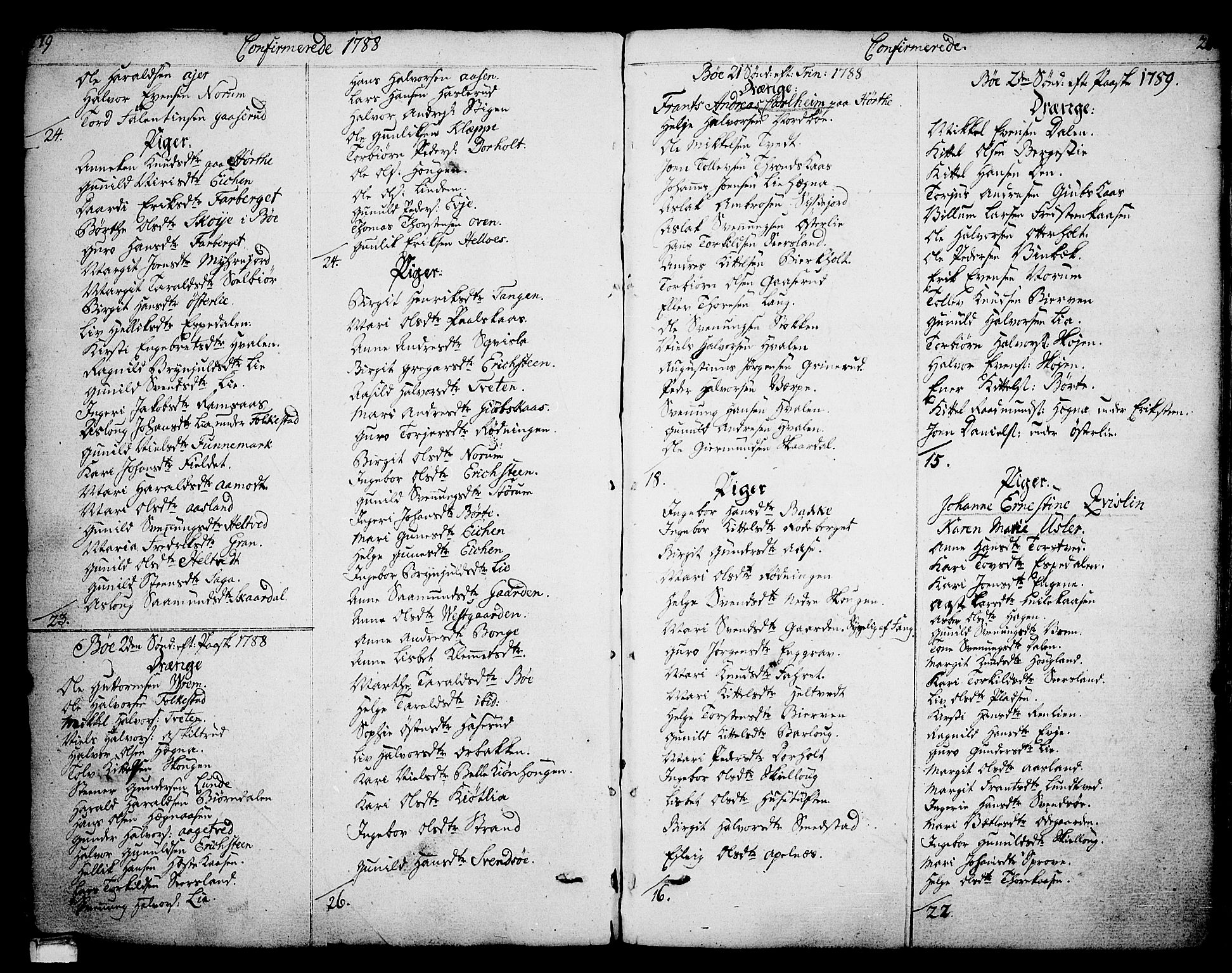 Bø kirkebøker, AV/SAKO-A-257/F/Fa/L0005: Ministerialbok nr. 5, 1785-1815, s. 279-280
