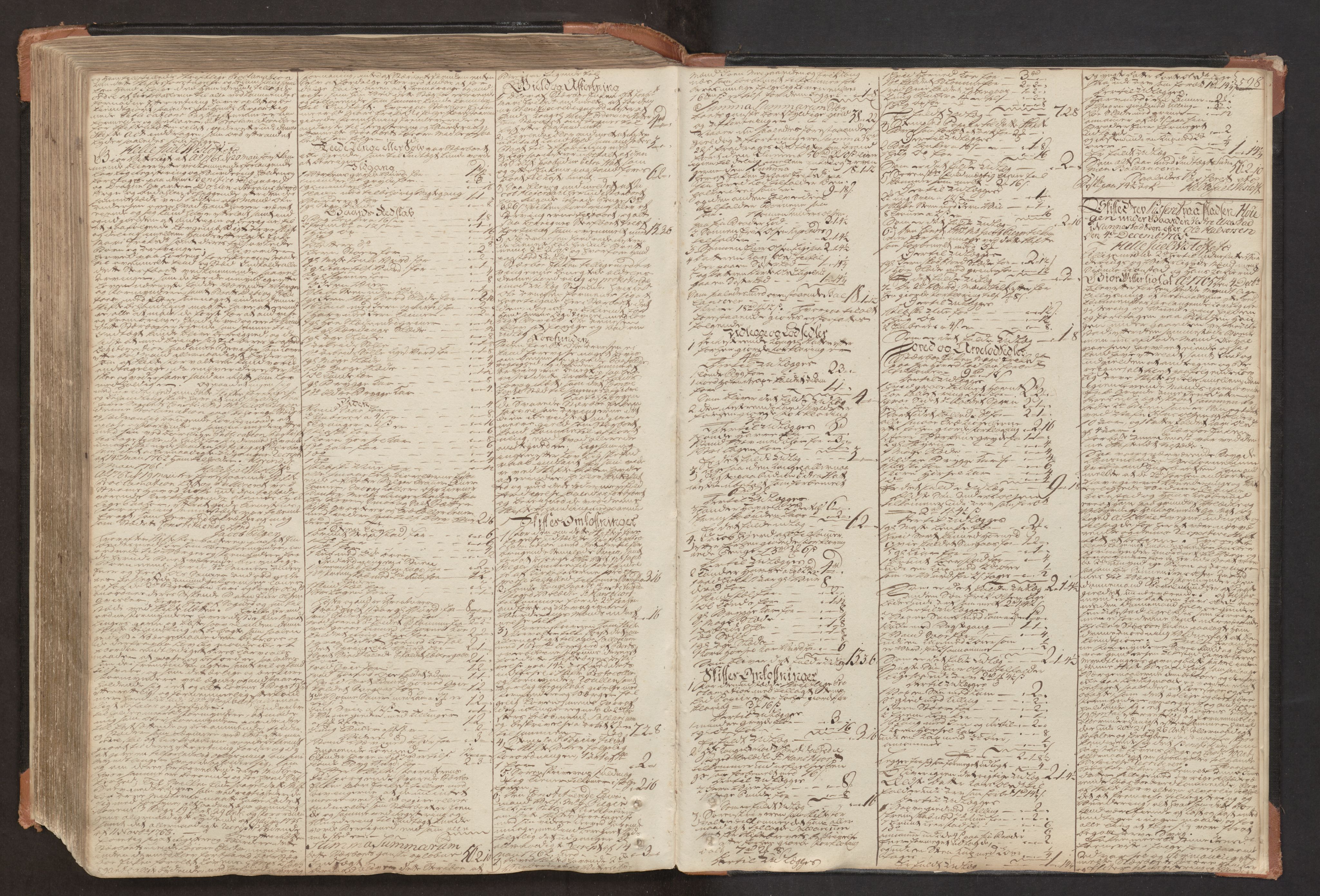 Øvre Romerike sorenskriveri, AV/SAO-A-10649/H/Hb/L0008c: Skifteprotokoll nr. 8c, 1763-1765, s. 597b-598a