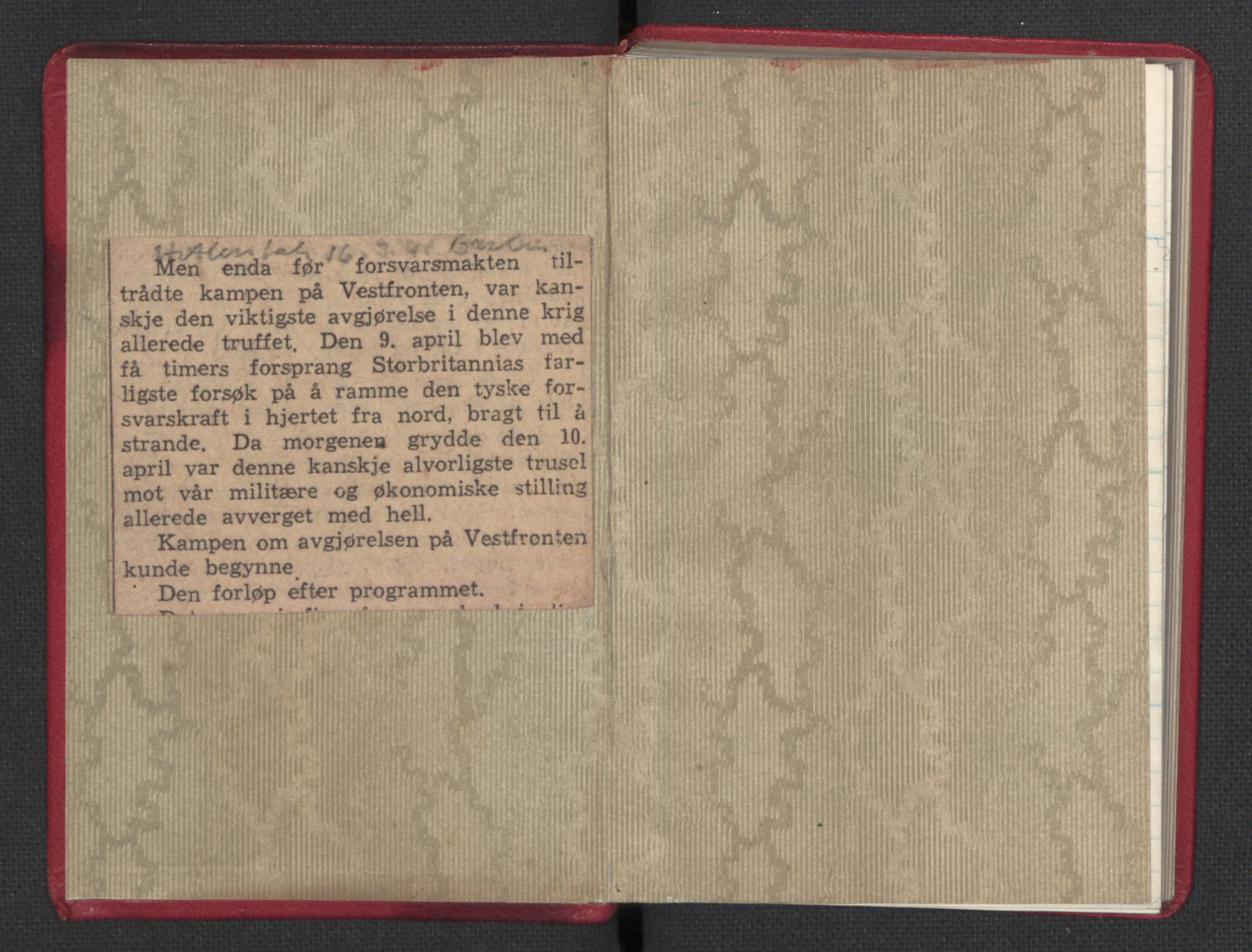 Quisling, Vidkun, RA/PA-0750/H/L0001: 7. sanser (lomme-almanakker) med Quislings egenhendige innførsler. 22 stk. i skinnmappe, 1922-1944, s. 1367