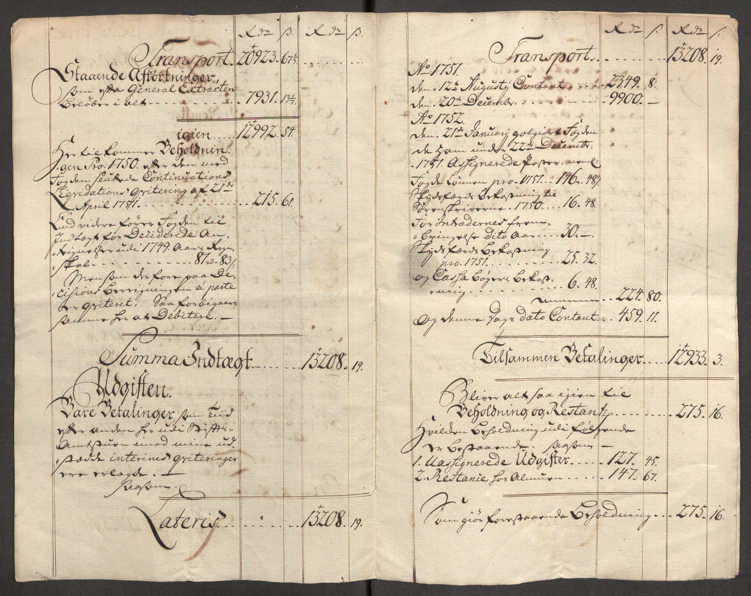 Rentekammeret inntil 1814, Reviderte regnskaper, Fogderegnskap, RA/EA-4092/R48/L3056: Fogderegnskap Sunnhordland og Hardanger, 1751, s. 79