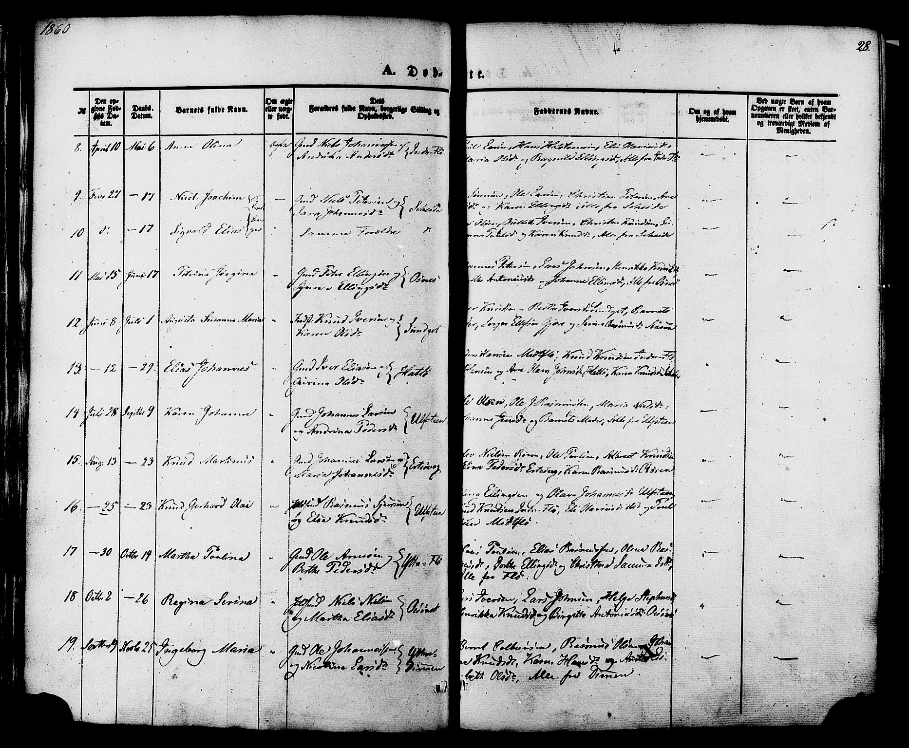 Ministerialprotokoller, klokkerbøker og fødselsregistre - Møre og Romsdal, AV/SAT-A-1454/509/L0105: Ministerialbok nr. 509A03, 1848-1882, s. 28