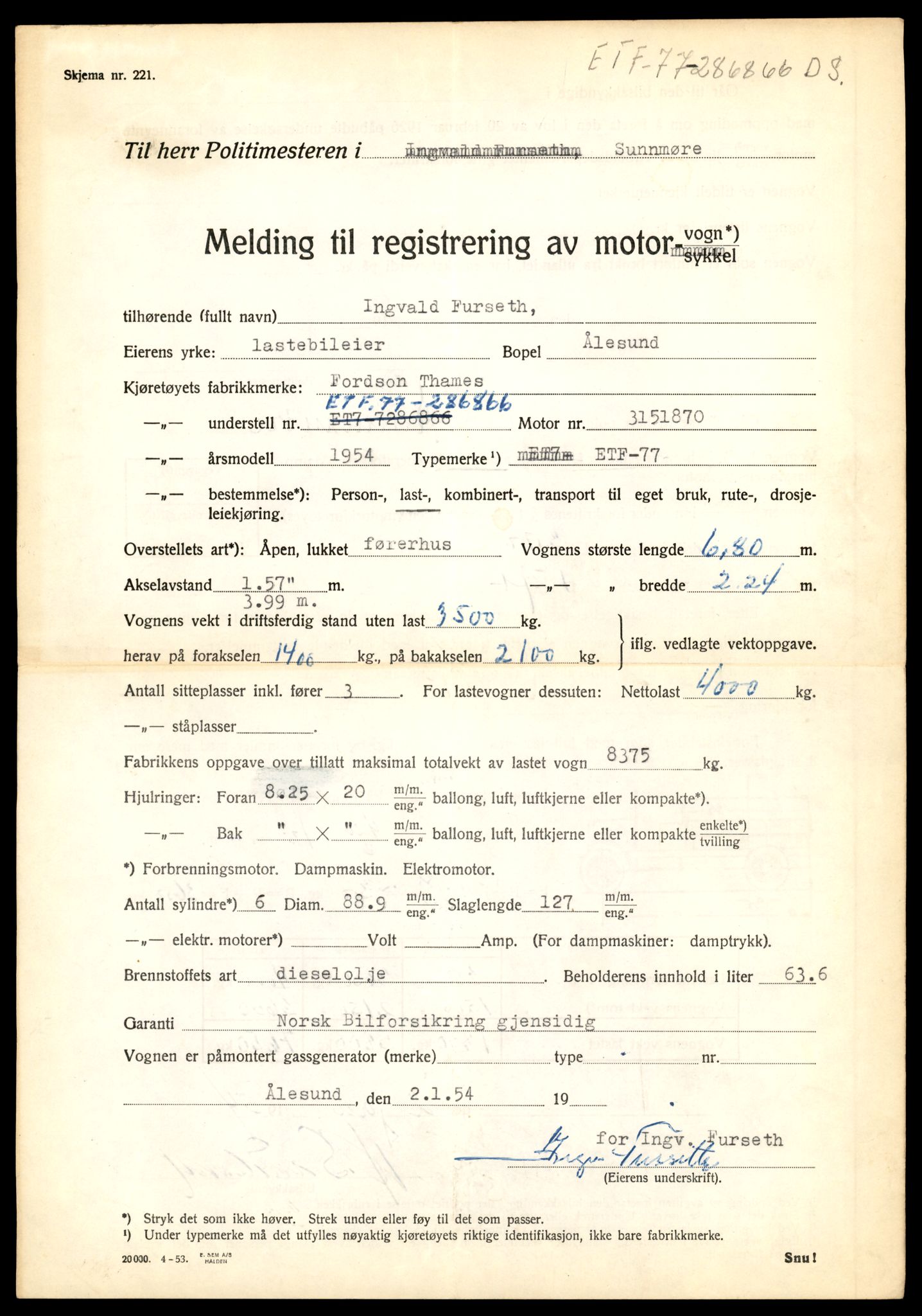 Møre og Romsdal vegkontor - Ålesund trafikkstasjon, AV/SAT-A-4099/F/Fe/L0032: Registreringskort for kjøretøy T 11997 - T 12149, 1927-1998, s. 3457