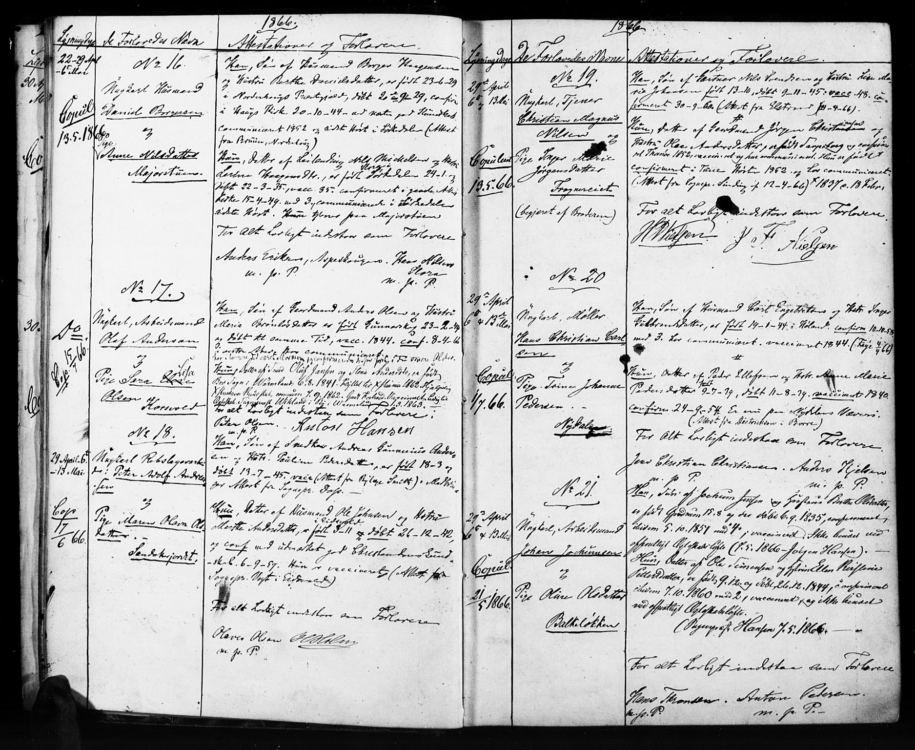 Vestre Aker prestekontor Kirkebøker, AV/SAO-A-10025/H/Ha/L0001: Lysningsprotokoll nr. 1, 1865-1878