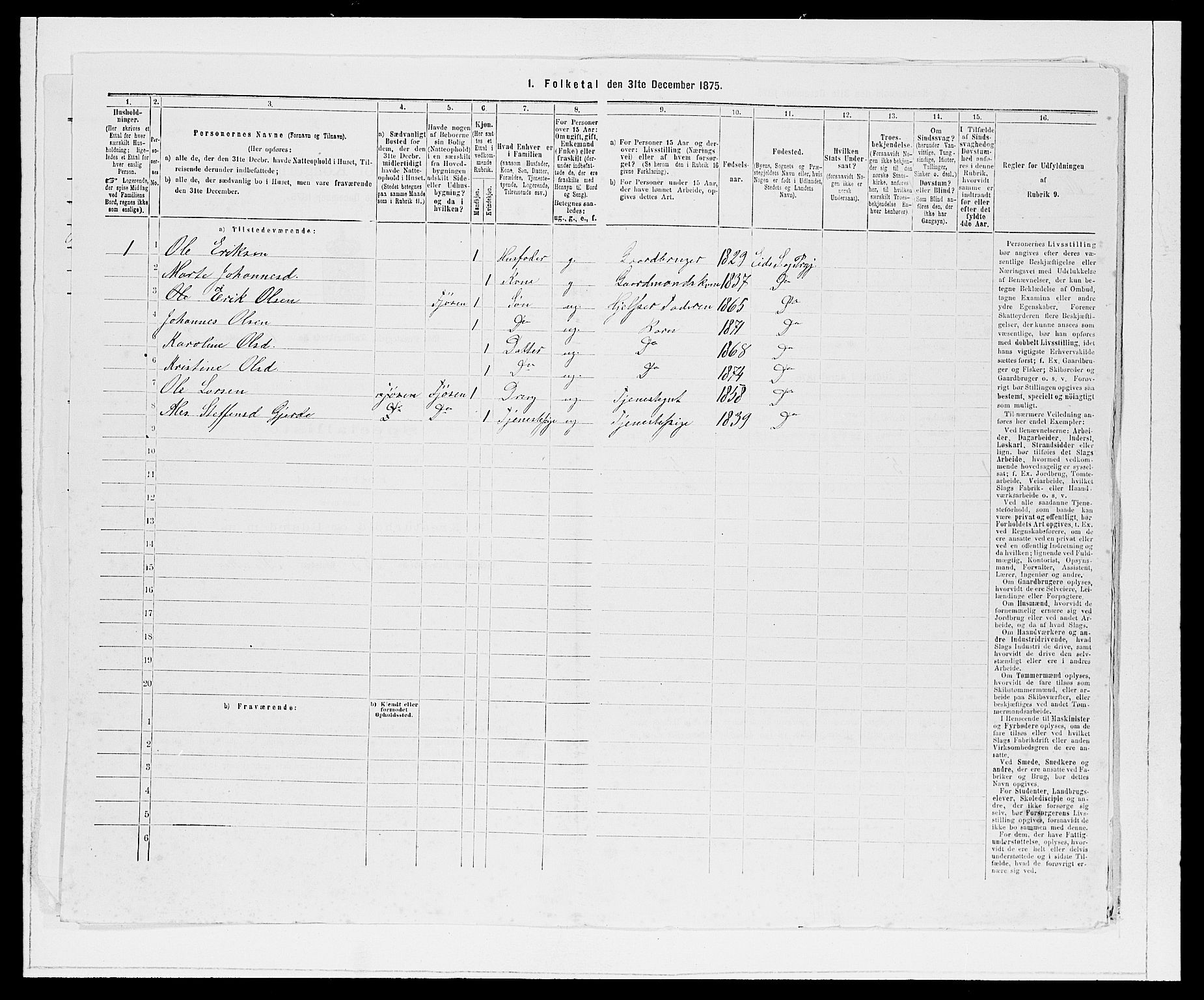 SAB, Folketelling 1875 for 1443P Eid prestegjeld, 1875, s. 674