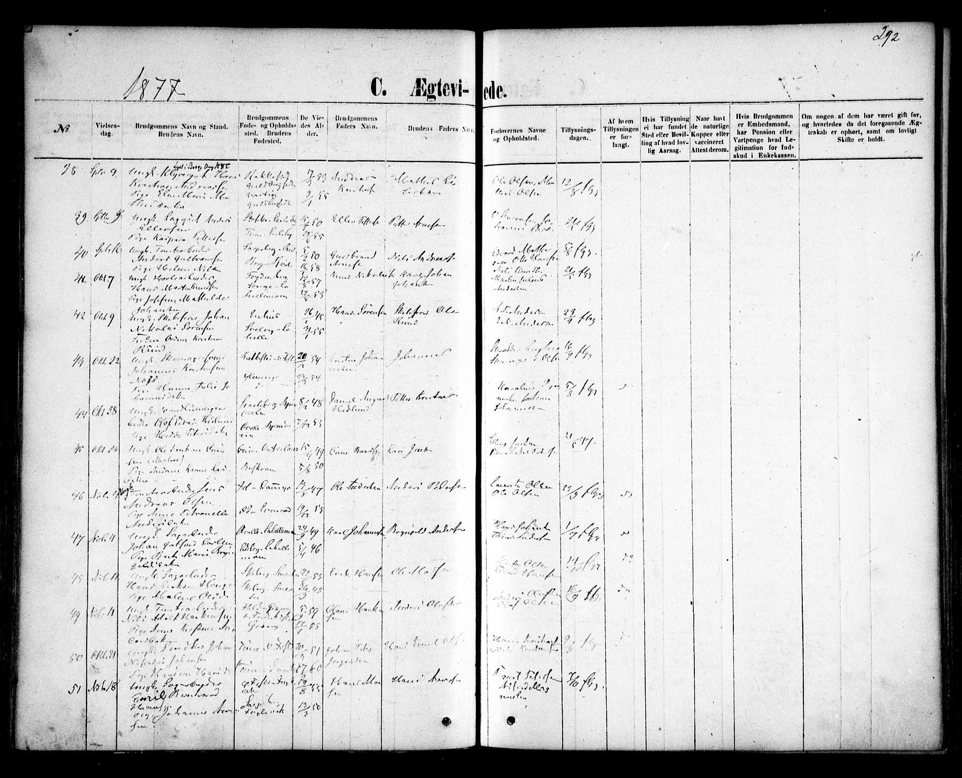 Glemmen prestekontor Kirkebøker, AV/SAO-A-10908/F/Fa/L0009: Ministerialbok nr. 9, 1871-1878, s. 292