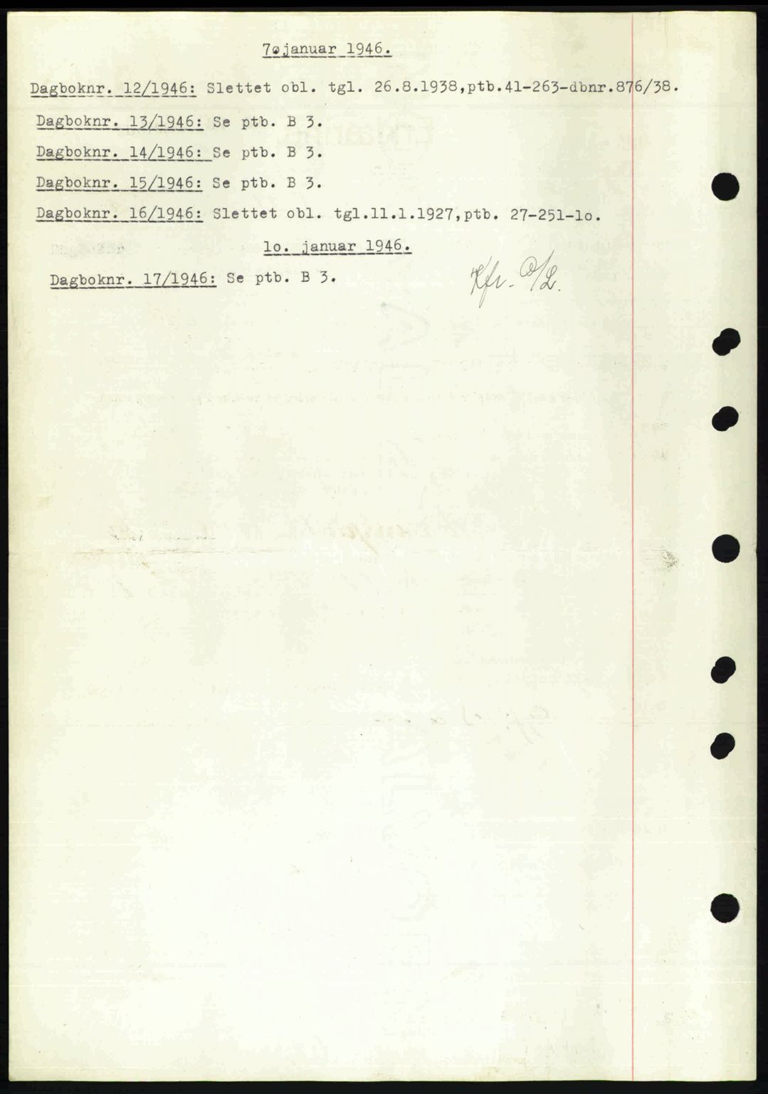 Nedenes sorenskriveri, SAK/1221-0006/G/Gb/Gba/L0054: Pantebok nr. A6c, 1946-1946, Dagboknr: 12/1946