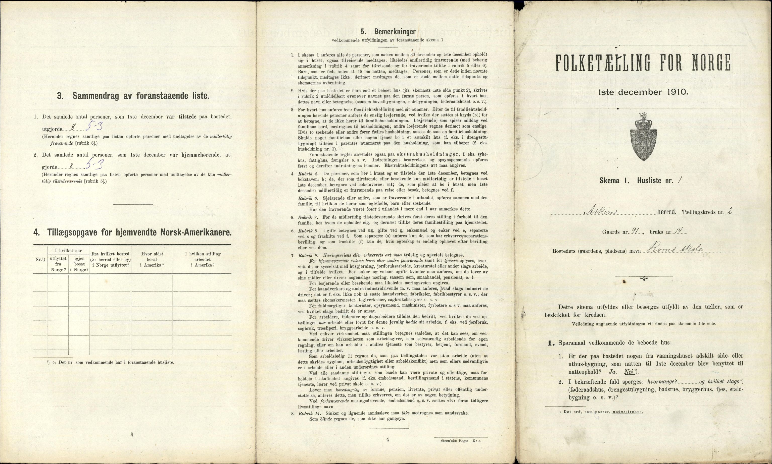 RA, Folketelling 1910 for 0124 Askim herred, 1910, s. 147