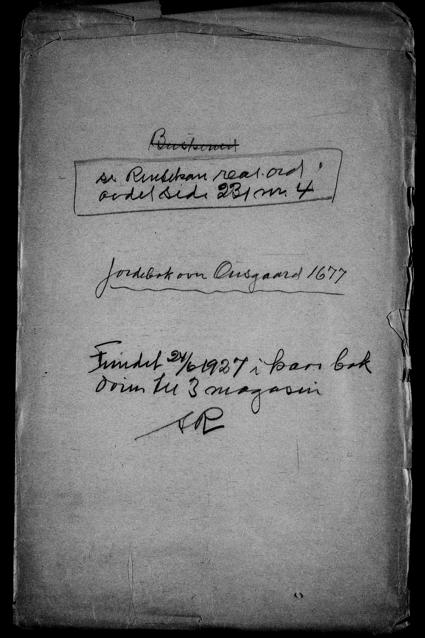 Rentekammeret inntil 1814, Realistisk ordnet avdeling, RA/EA-4070/N/Na/L0004/0003: [XI i]: Forskjellige jordebøker fra 1600-tallet: / Jordebok for Os gods, 1677