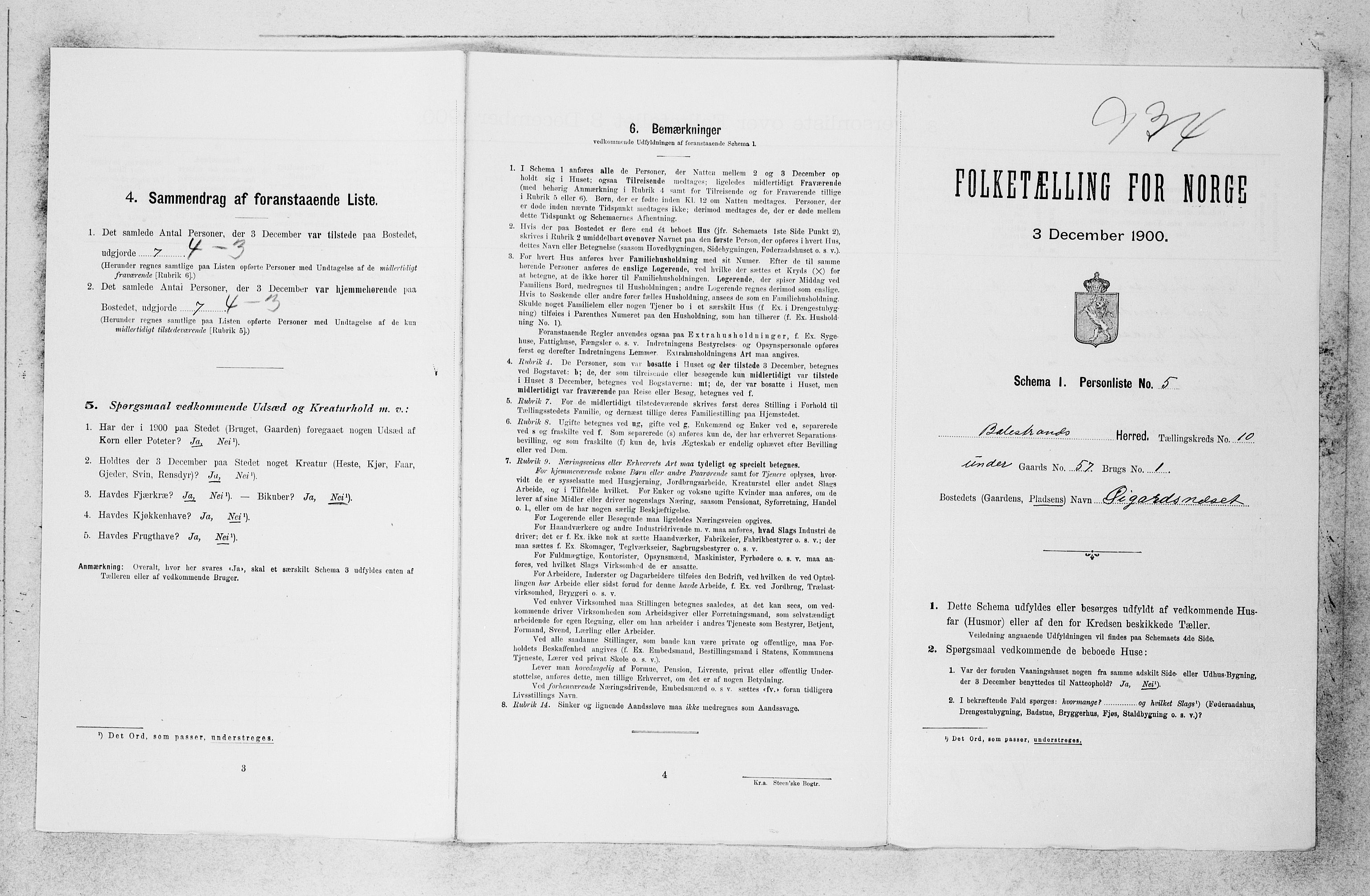 SAB, Folketelling 1900 for 1418 Balestrand herred, 1900, s. 637