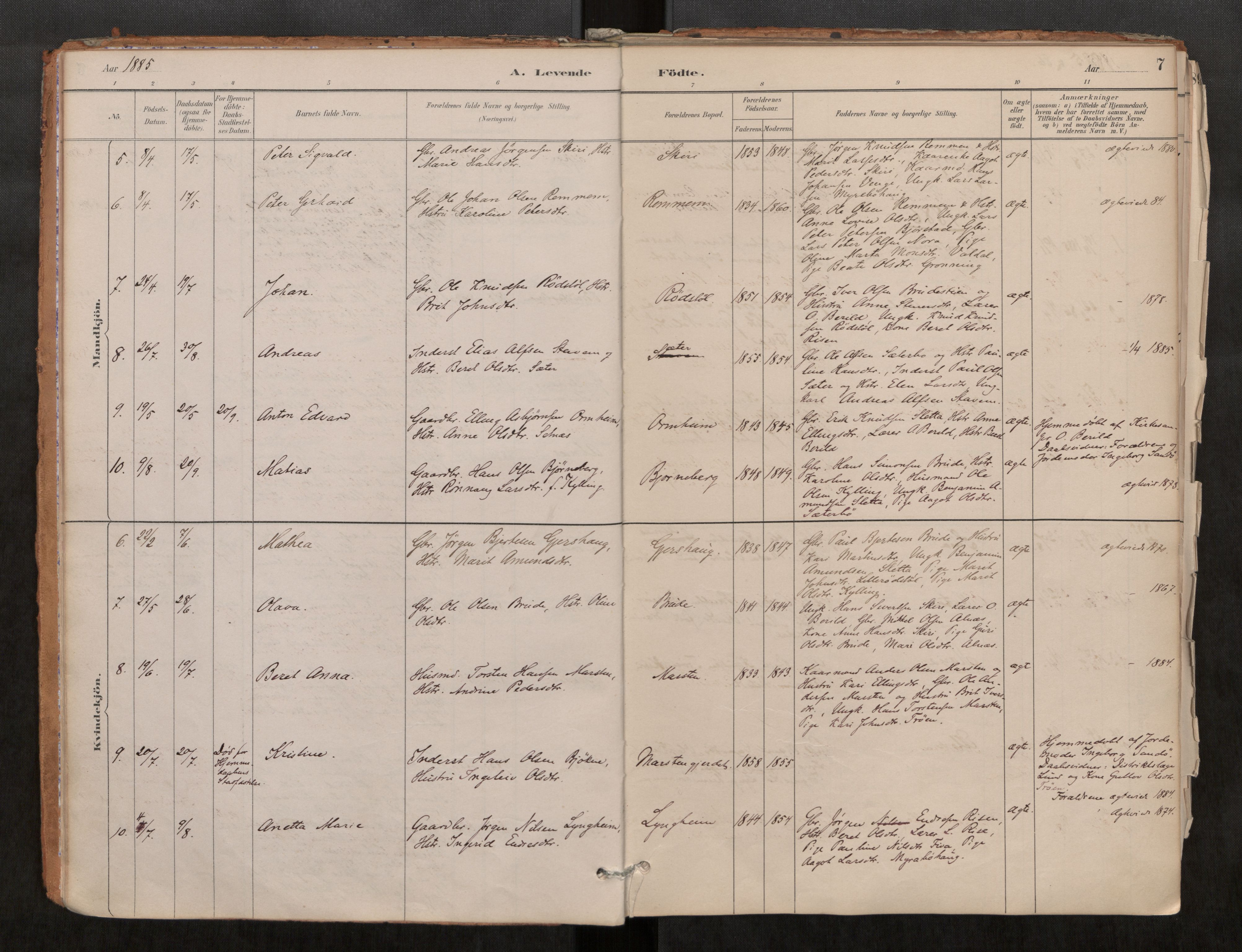 Ministerialprotokoller, klokkerbøker og fødselsregistre - Møre og Romsdal, SAT/A-1454/546/L0599: Ministerialbok nr. 546A03, 1882-1920, s. 7