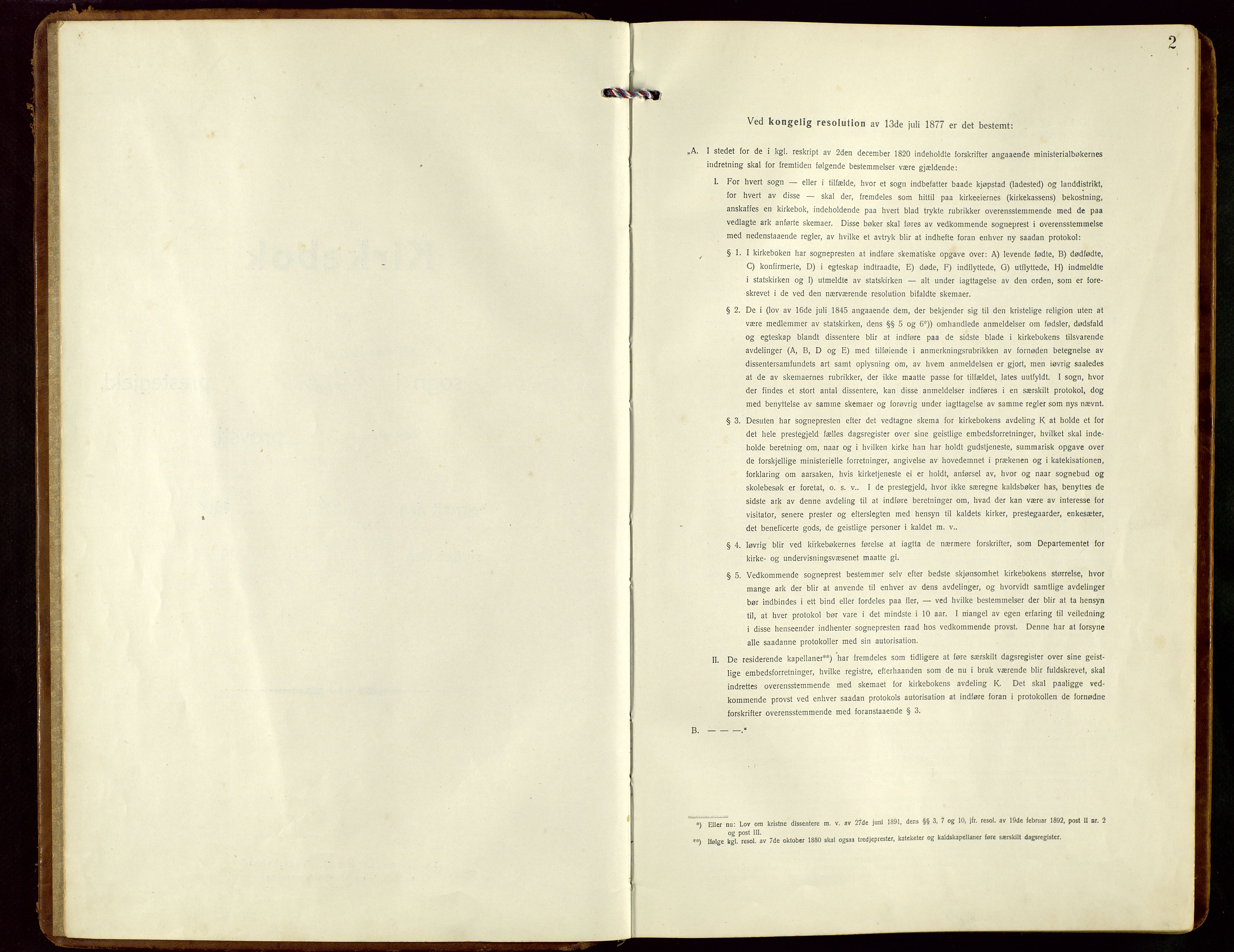 Høgsfjord sokneprestkontor, AV/SAST-A-101624/H/Ha/Hab/L0005: Klokkerbok nr. B 5, 1920-1957, s. 2