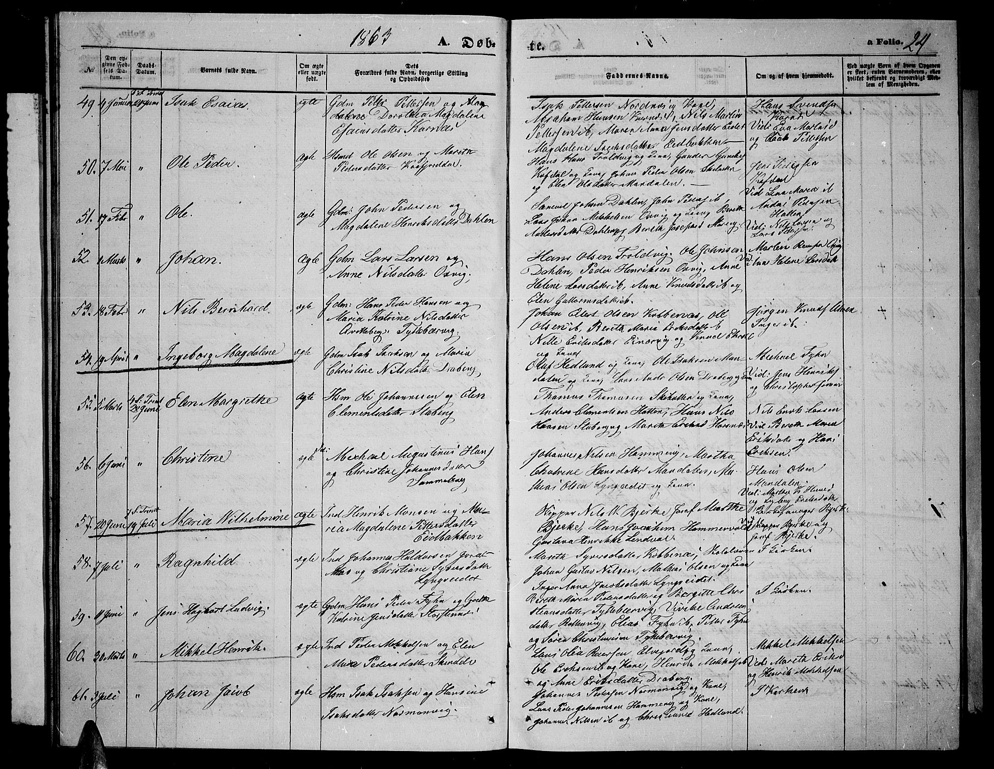 Lyngen sokneprestembete, AV/SATØ-S-1289/H/He/Heb/L0003klokker: Klokkerbok nr. 3, 1861-1867, s. 24