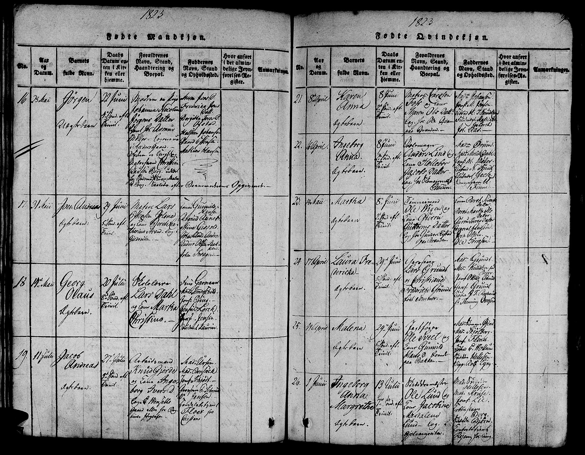 Ministerialprotokoller, klokkerbøker og fødselsregistre - Sør-Trøndelag, AV/SAT-A-1456/602/L0135: Klokkerbok nr. 602C03, 1815-1832, s. 90