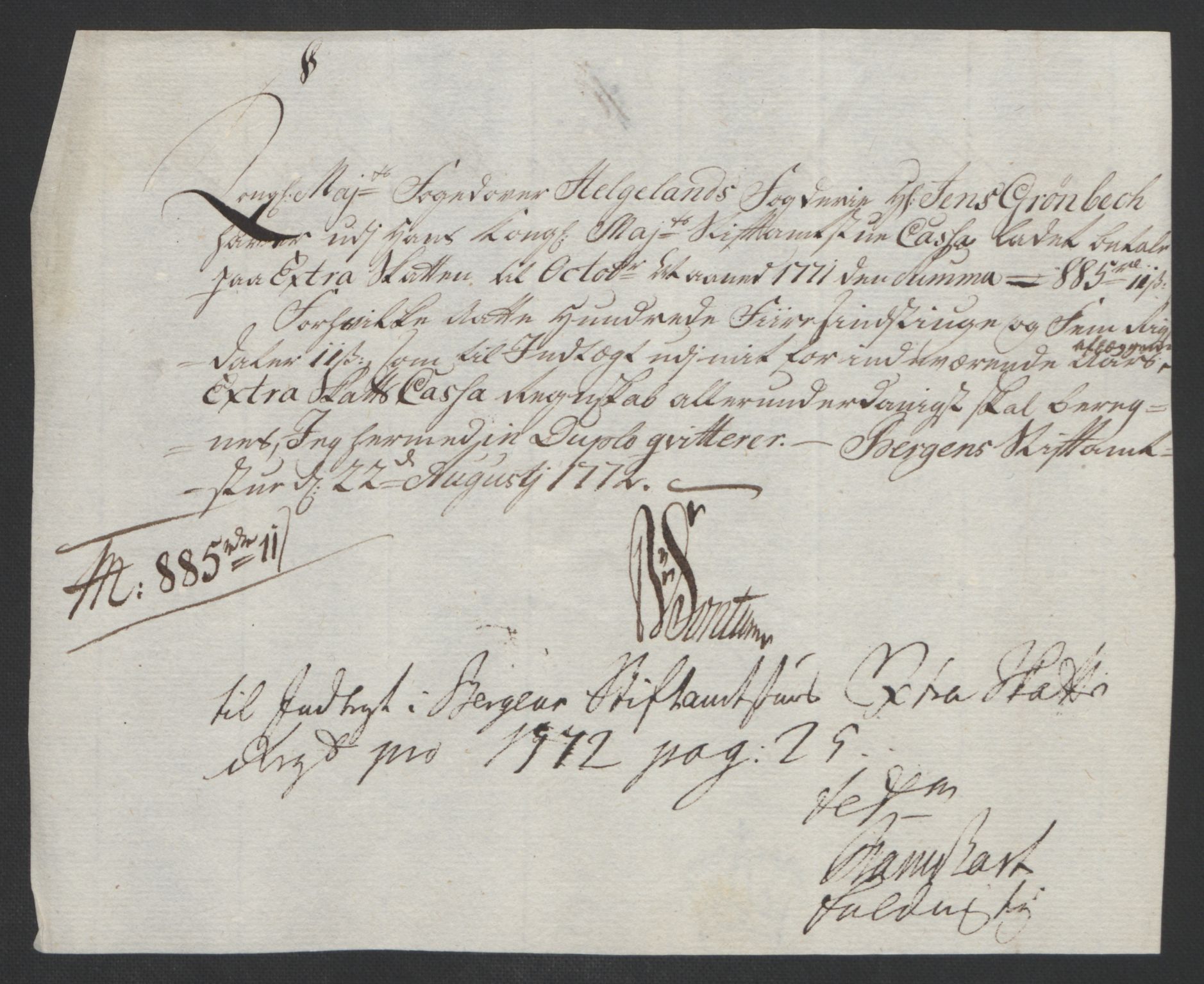 Rentekammeret inntil 1814, Reviderte regnskaper, Fogderegnskap, RA/EA-4092/R65/L4573: Ekstraskatten Helgeland, 1762-1772, s. 438