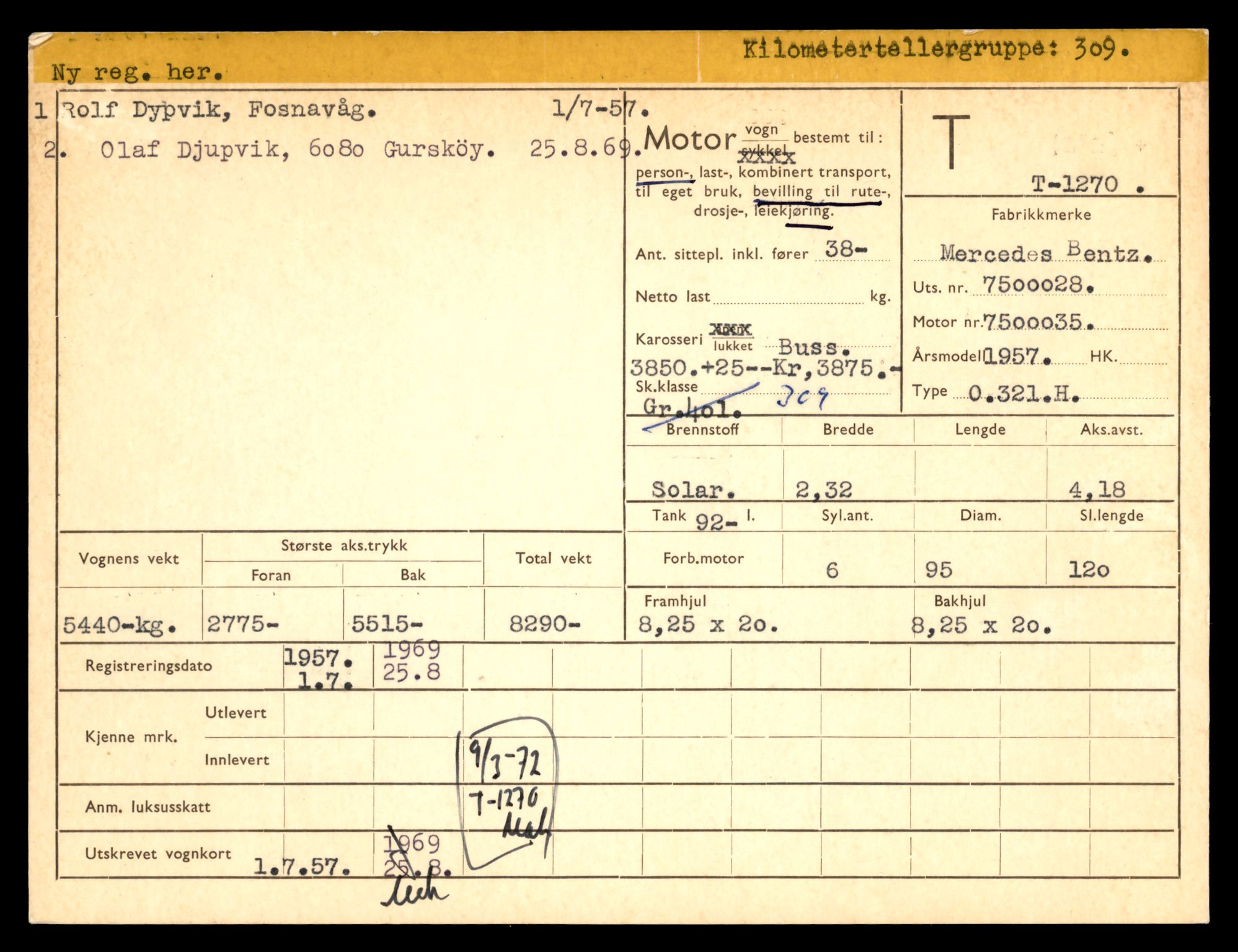 Møre og Romsdal vegkontor - Ålesund trafikkstasjon, AV/SAT-A-4099/F/Fe/L0011: Registreringskort for kjøretøy T 1170 - T 1289, 1927-1998, s. 2664