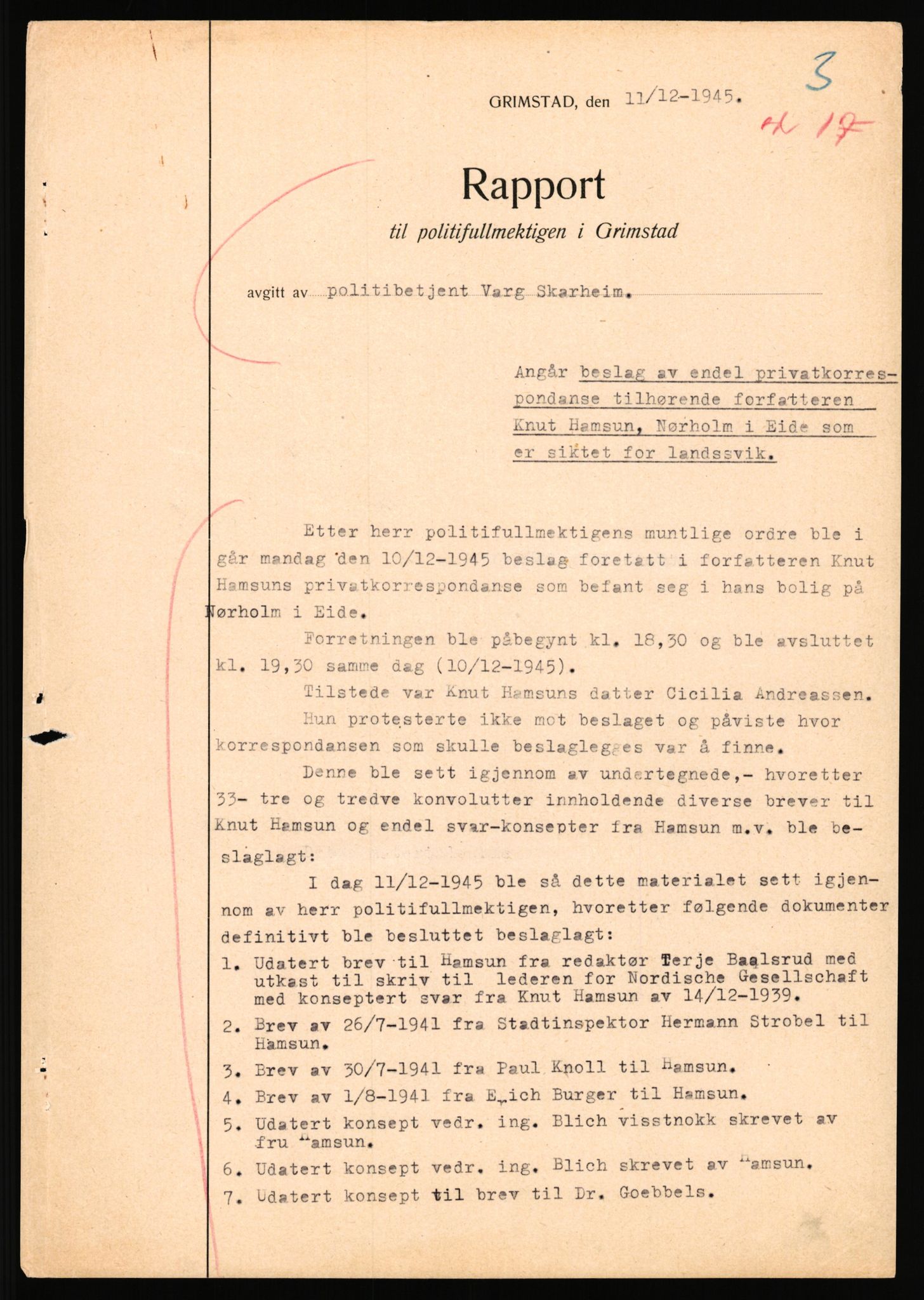 Landssvikarkivet, Arendal politikammer, AV/RA-S-3138-25/D/Dc, 1945-1951, s. 95