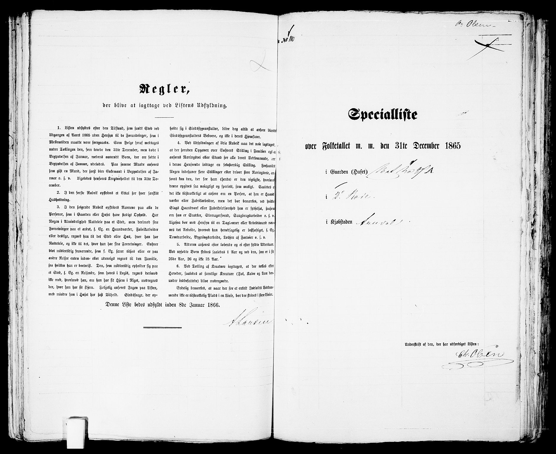 RA, Folketelling 1865 for 0903P Arendal prestegjeld, 1865, s. 225
