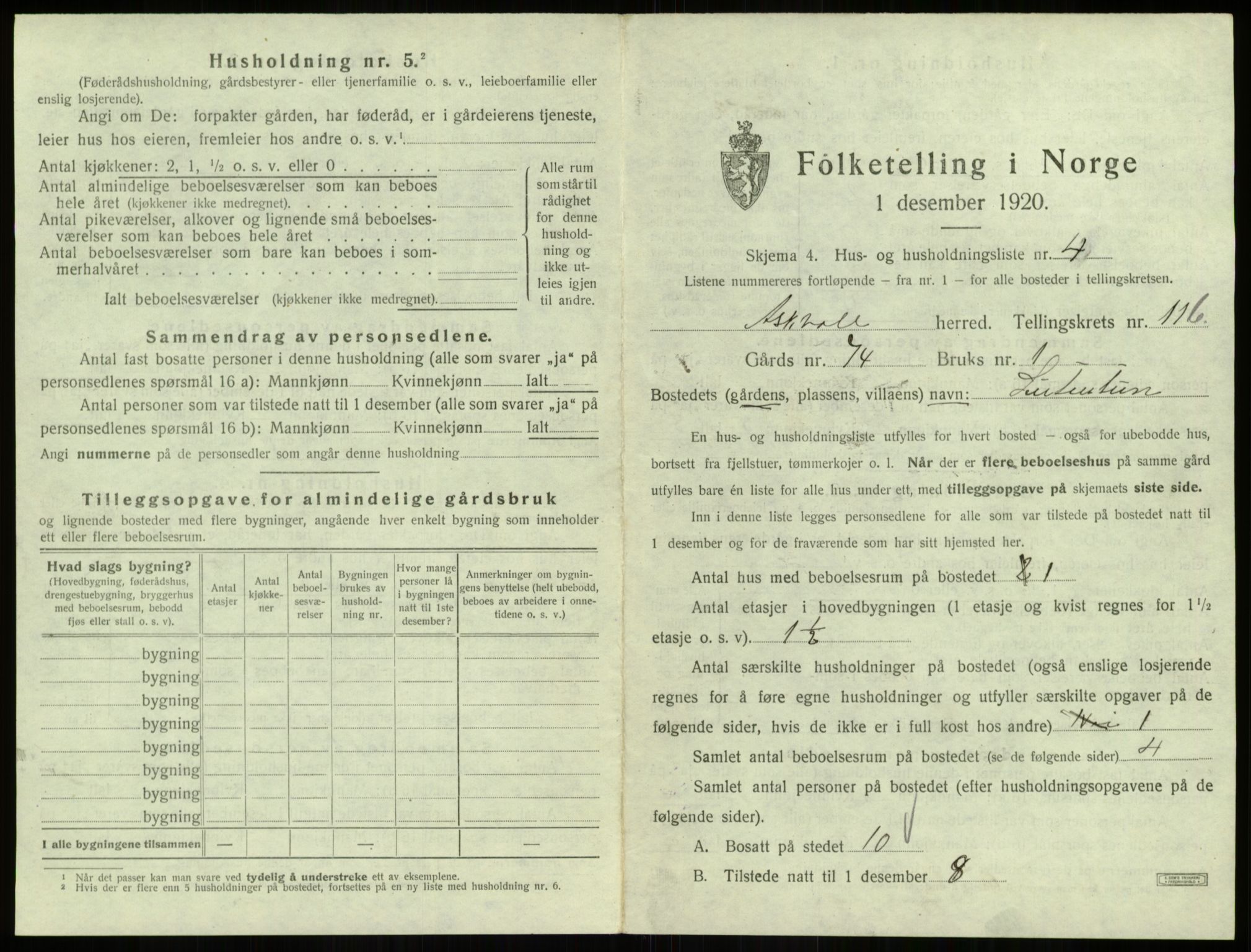 SAB, Folketelling 1920 for 1428 Askvoll herred, 1920, s. 591