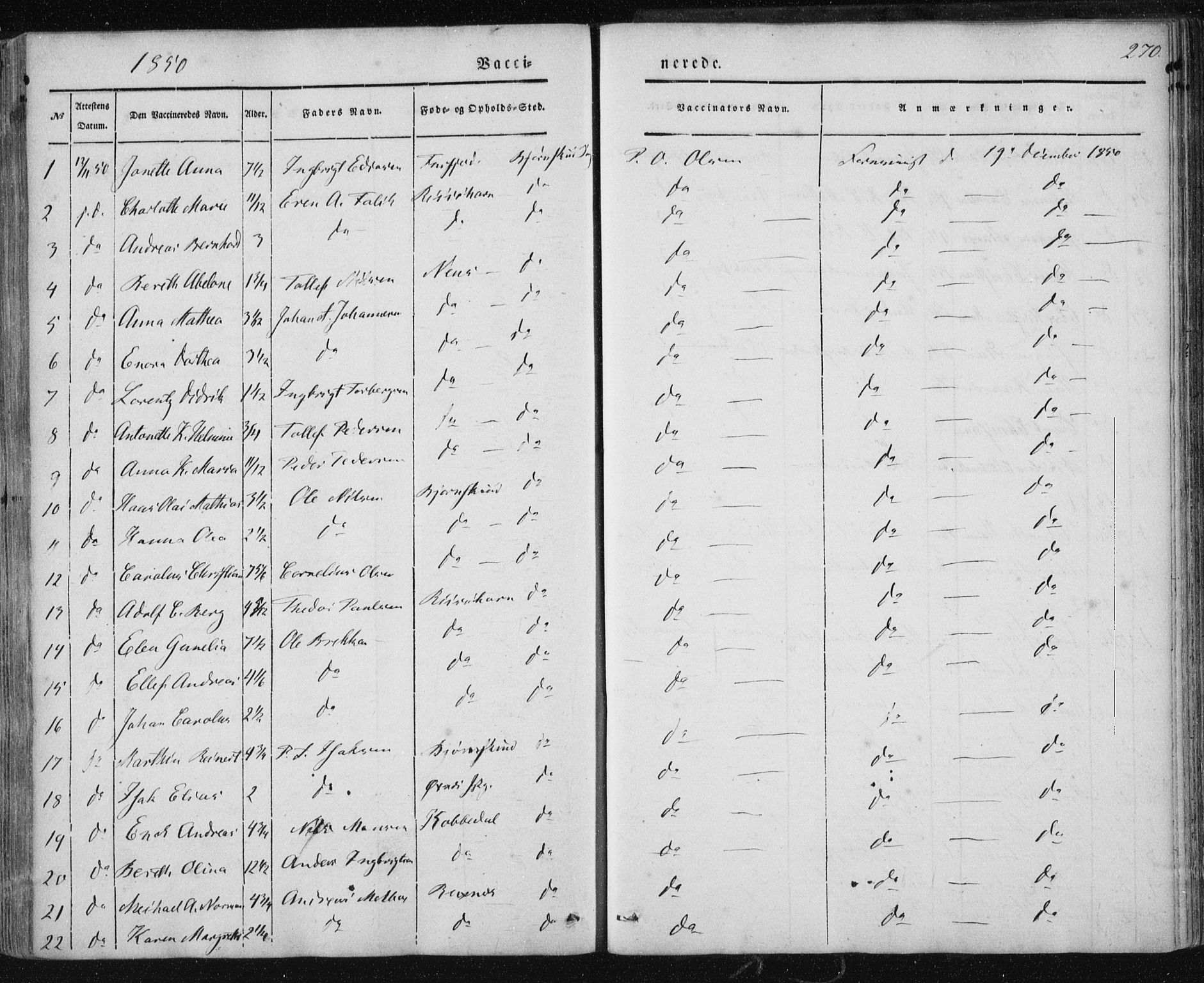 Ministerialprotokoller, klokkerbøker og fødselsregistre - Nordland, AV/SAT-A-1459/897/L1396: Ministerialbok nr. 897A04, 1842-1866, s. 270