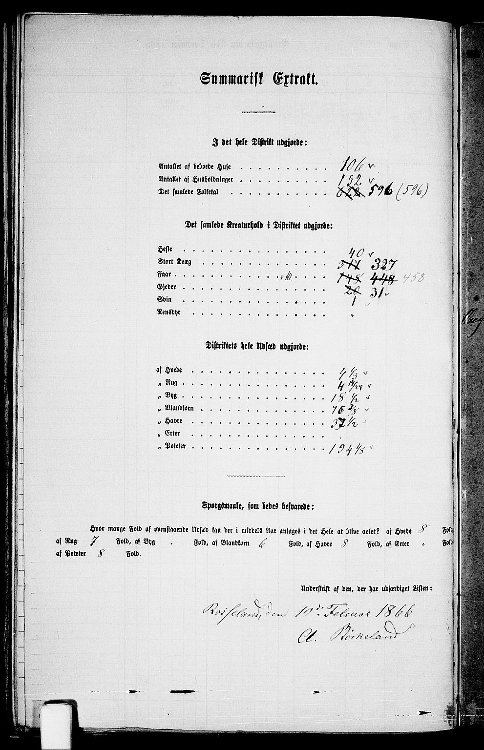 RA, Folketelling 1865 for 1018P Søgne prestegjeld, 1865, s. 145