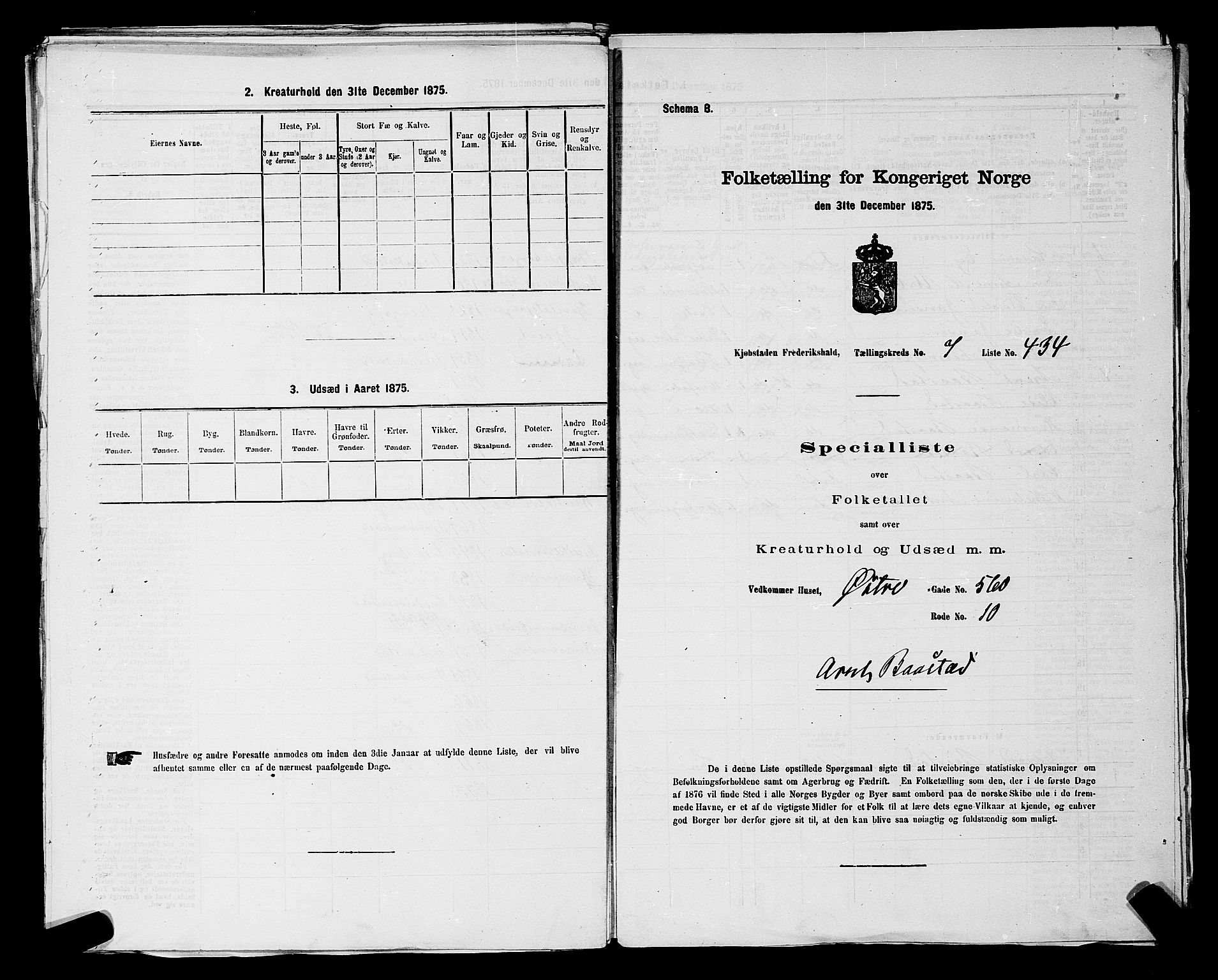 RA, Folketelling 1875 for 0101P Fredrikshald prestegjeld, 1875, s. 1093