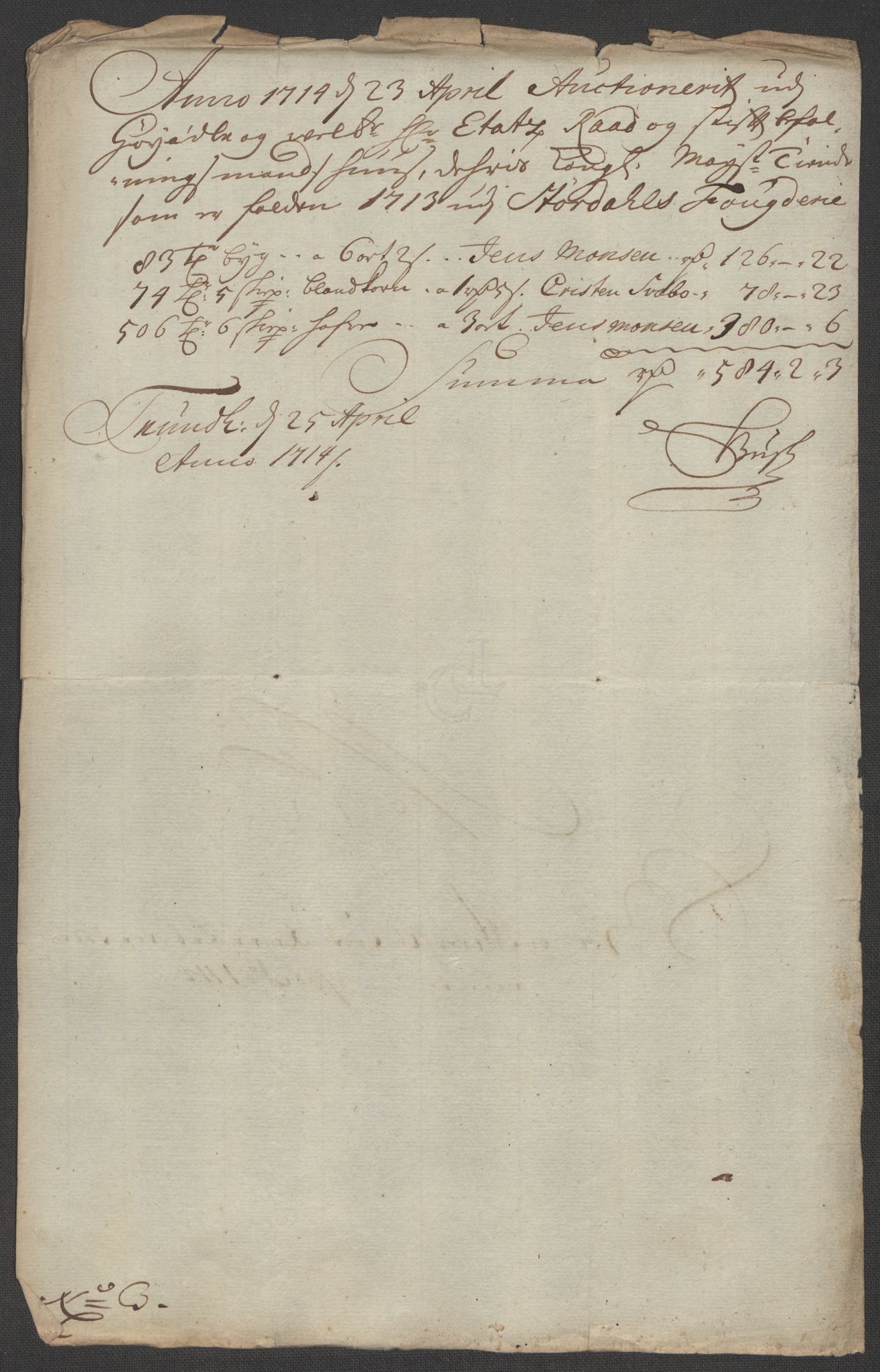 Rentekammeret inntil 1814, Reviderte regnskaper, Fogderegnskap, RA/EA-4092/R62/L4204: Fogderegnskap Stjørdal og Verdal, 1714, s. 246
