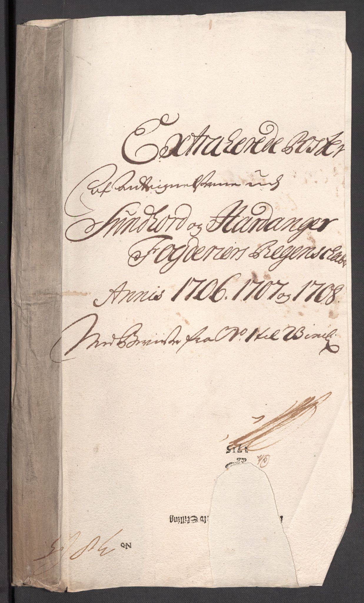 Rentekammeret inntil 1814, Reviderte regnskaper, Fogderegnskap, RA/EA-4092/R48/L2985: Fogderegnskap Sunnhordland og Hardanger, 1708, s. 597