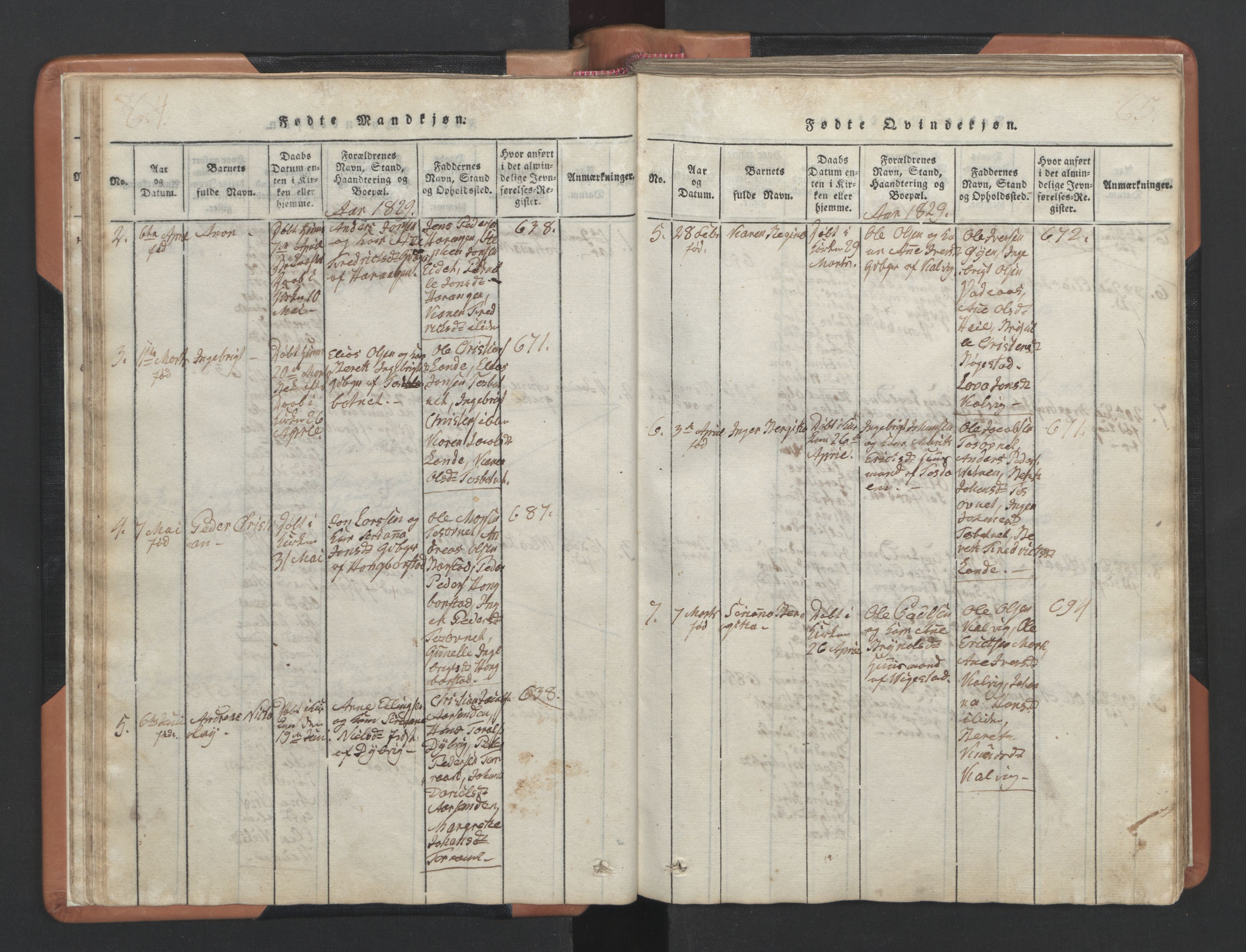 Ministerialprotokoller, klokkerbøker og fødselsregistre - Nordland, AV/SAT-A-1459/810/L0157: Klokkerbok nr. 810C01, 1819-1842, s. 64-65