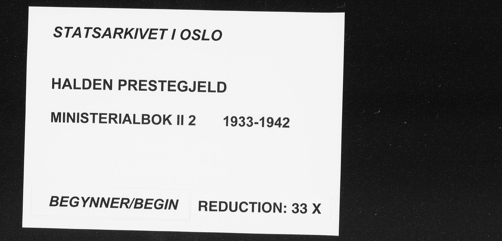 Halden prestekontor Kirkebøker, AV/SAO-A-10909/F/Fb/L0002: Ministerialbok nr. II 2, 1933-1942