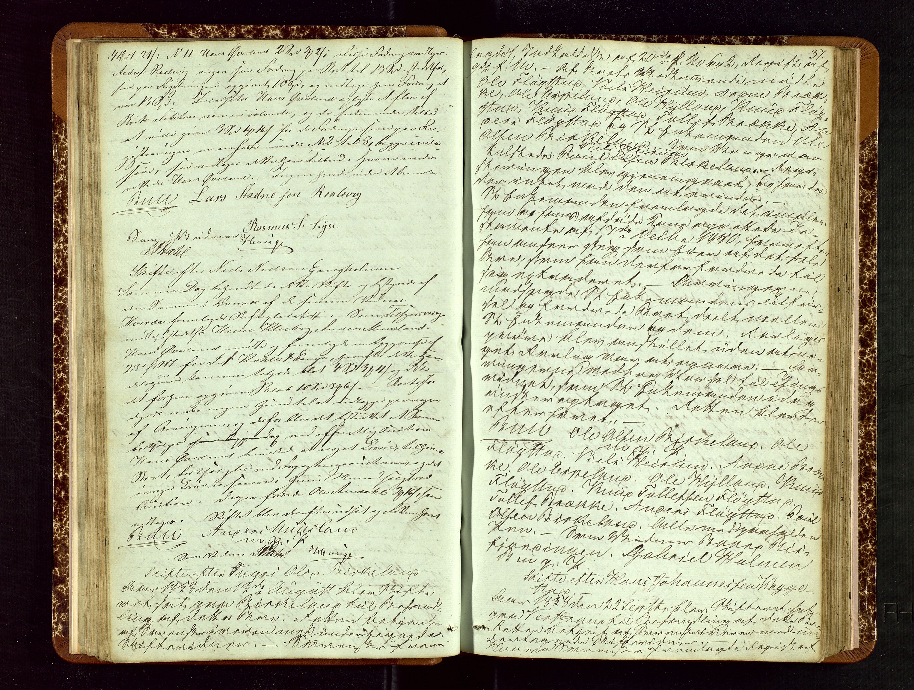 Ryfylke tingrett, AV/SAST-A-100055/001/IV/IVF/L0007: Skifteforhandlingsprotokoll B 1, 1852-1870, s. 37
