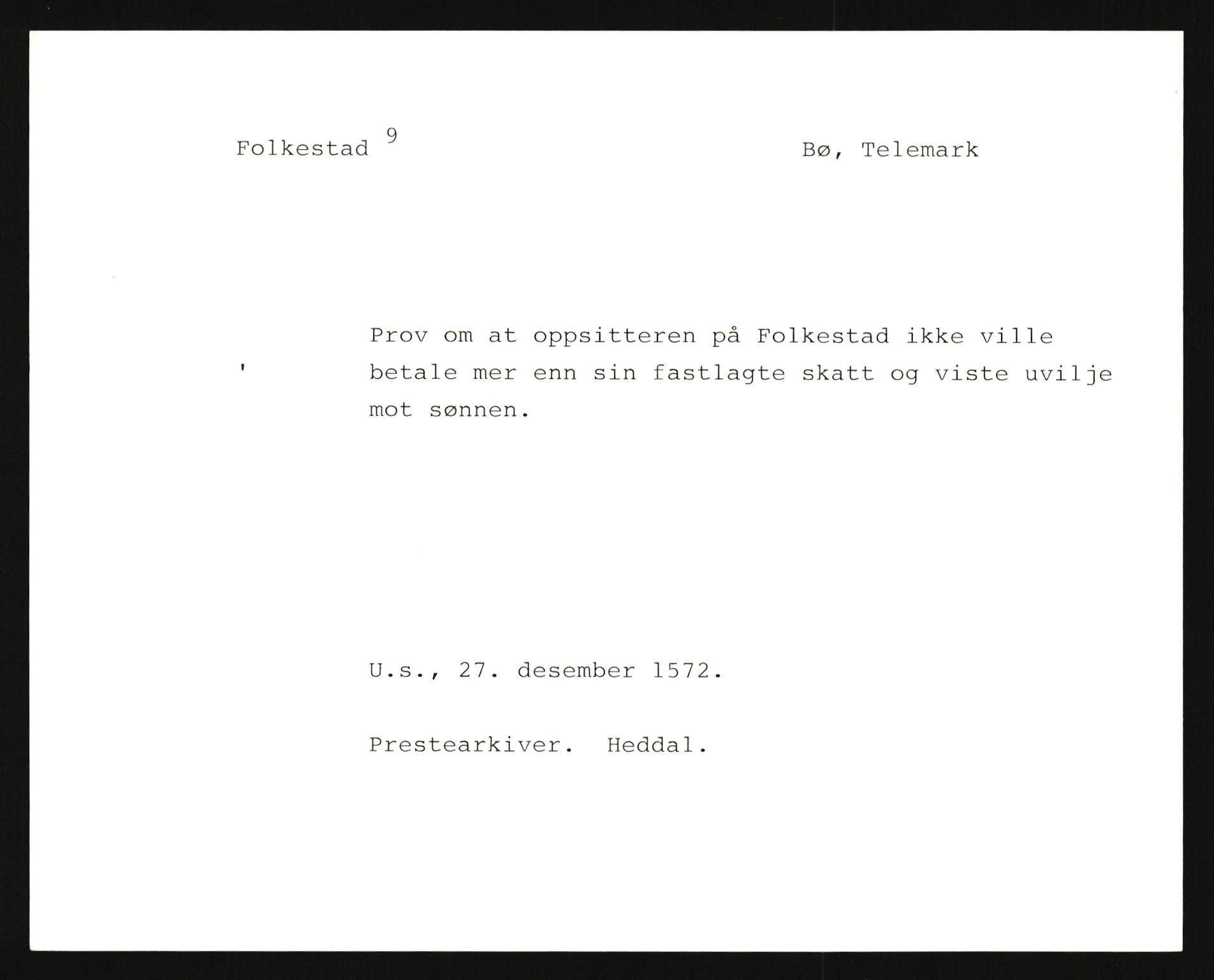 Riksarkivets diplomsamling, AV/RA-EA-5965/F35/F35e/L0020: Registreringssedler Telemark 1, 1400-1700, s. 431