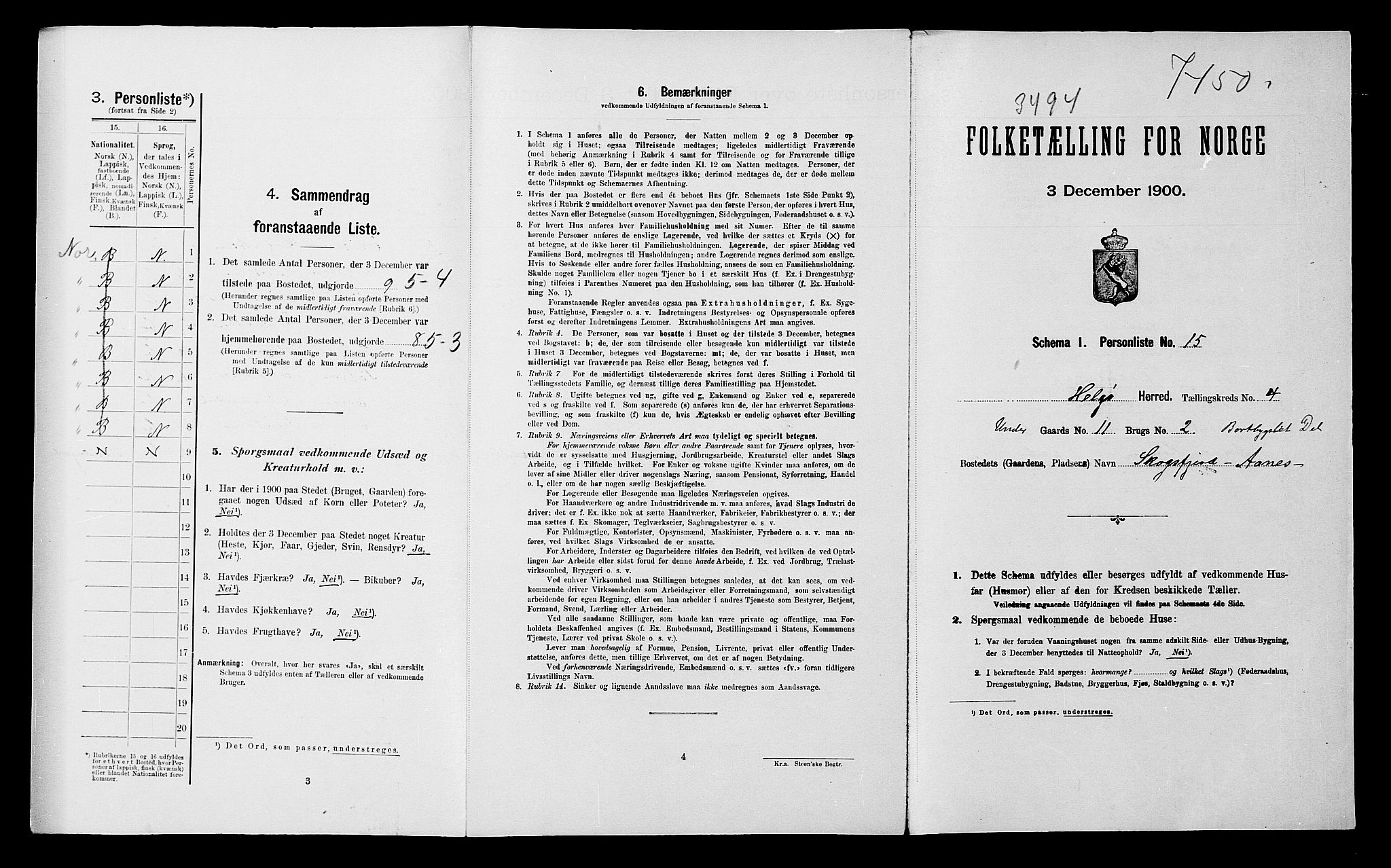 SATØ, Folketelling 1900 for 1935 Helgøy herred, 1900, s. 254