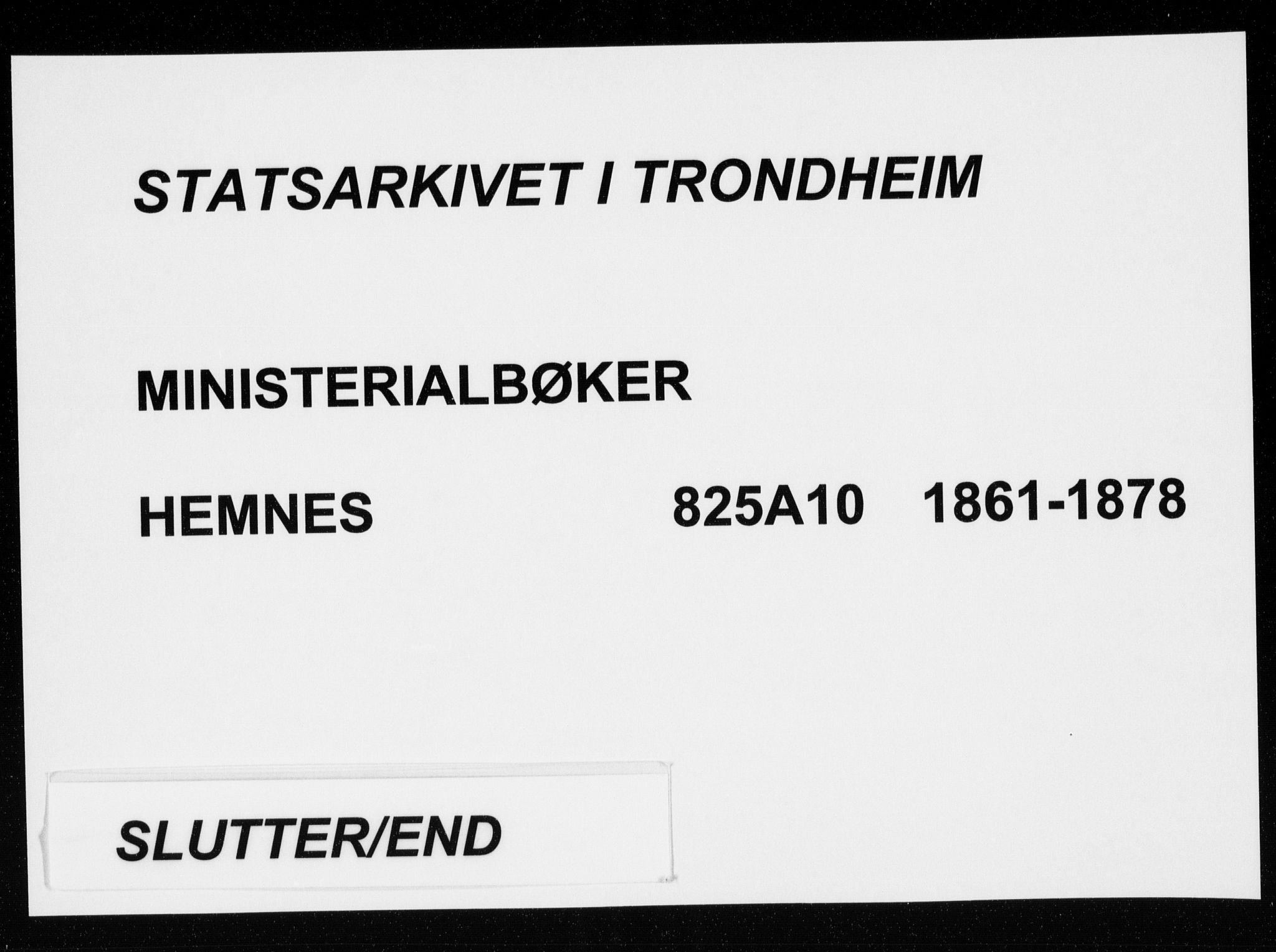 Ministerialprotokoller, klokkerbøker og fødselsregistre - Nordland, AV/SAT-A-1459/825/L0356: Ministerialbok nr. 825A10, 1861-1878