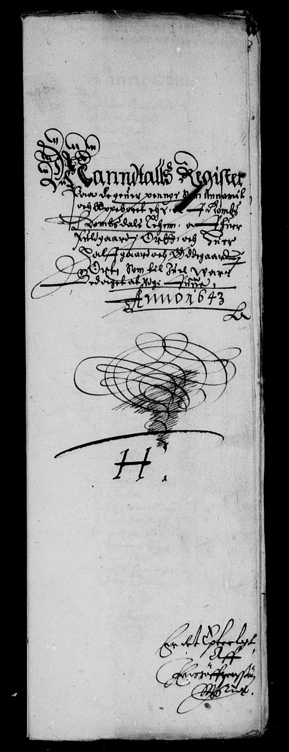 Rentekammeret inntil 1814, Reviderte regnskaper, Lensregnskaper, AV/RA-EA-5023/R/Rb/Rbw/L0080: Trondheim len, 1643-1644