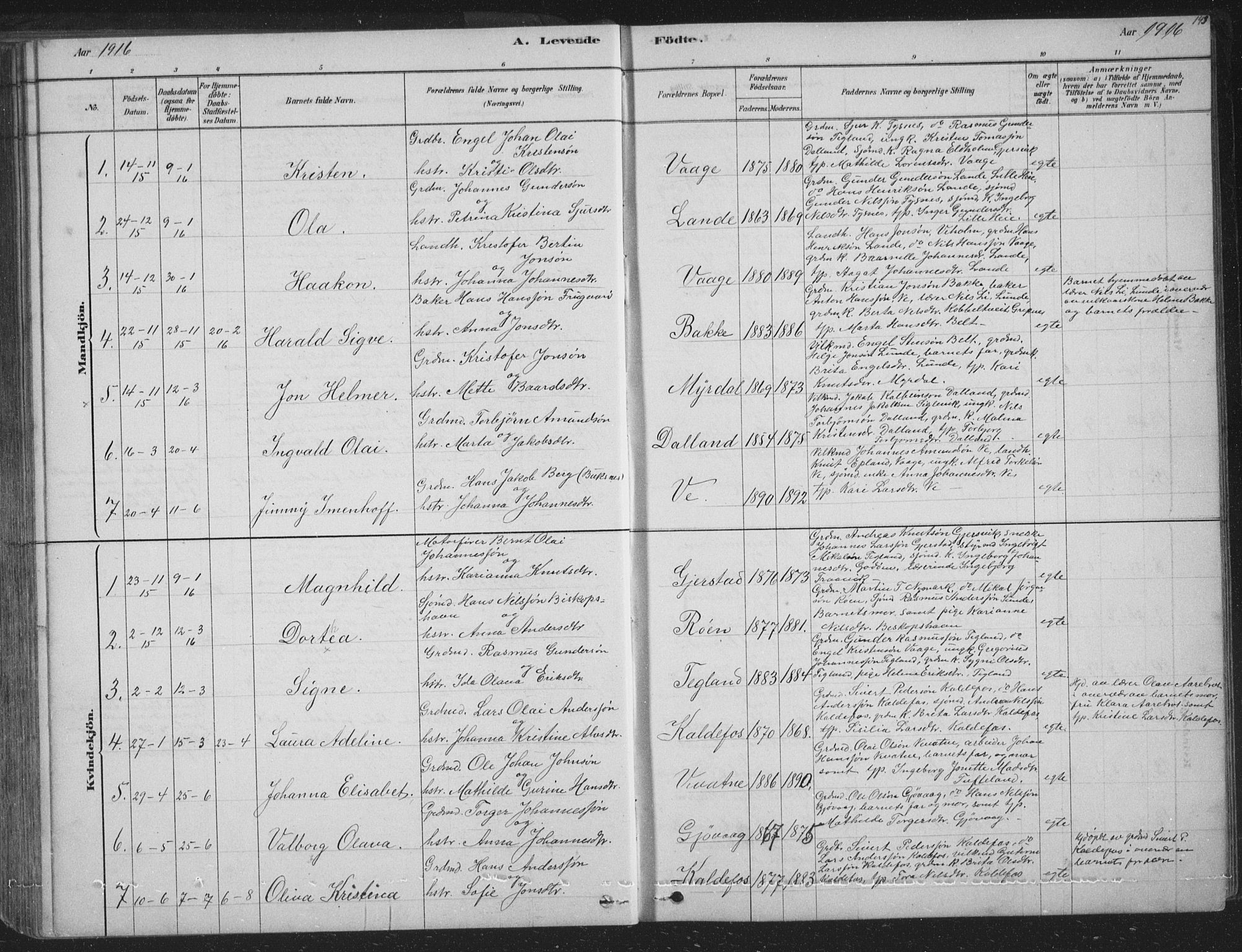 Tysnes sokneprestembete, AV/SAB-A-78601/H/Hab: Klokkerbok nr. B 2, 1878-1918, s. 143