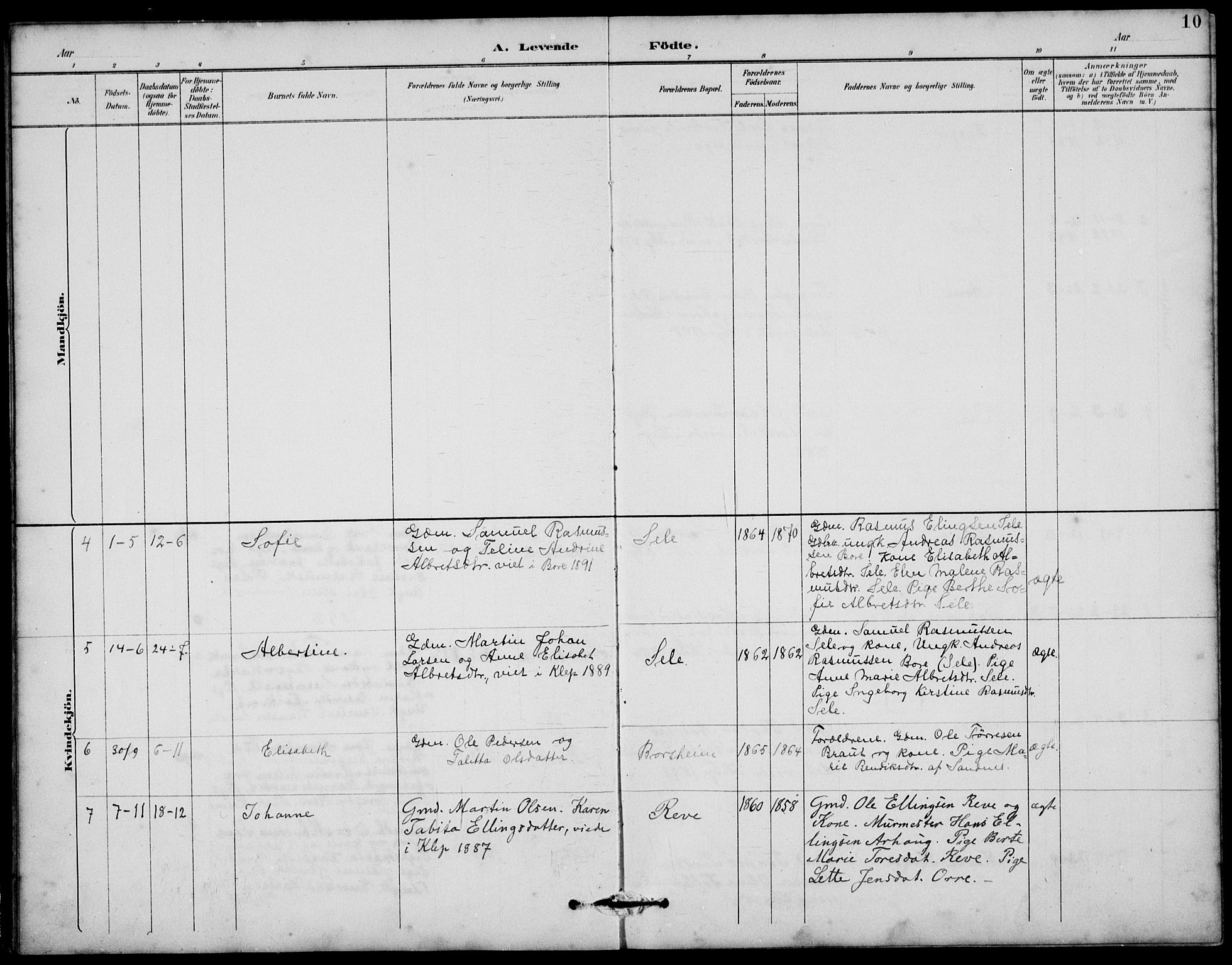 Klepp sokneprestkontor, AV/SAST-A-101803/001/3/30BB/L0006: Klokkerbok nr. B 6, 1889-1936, s. 10