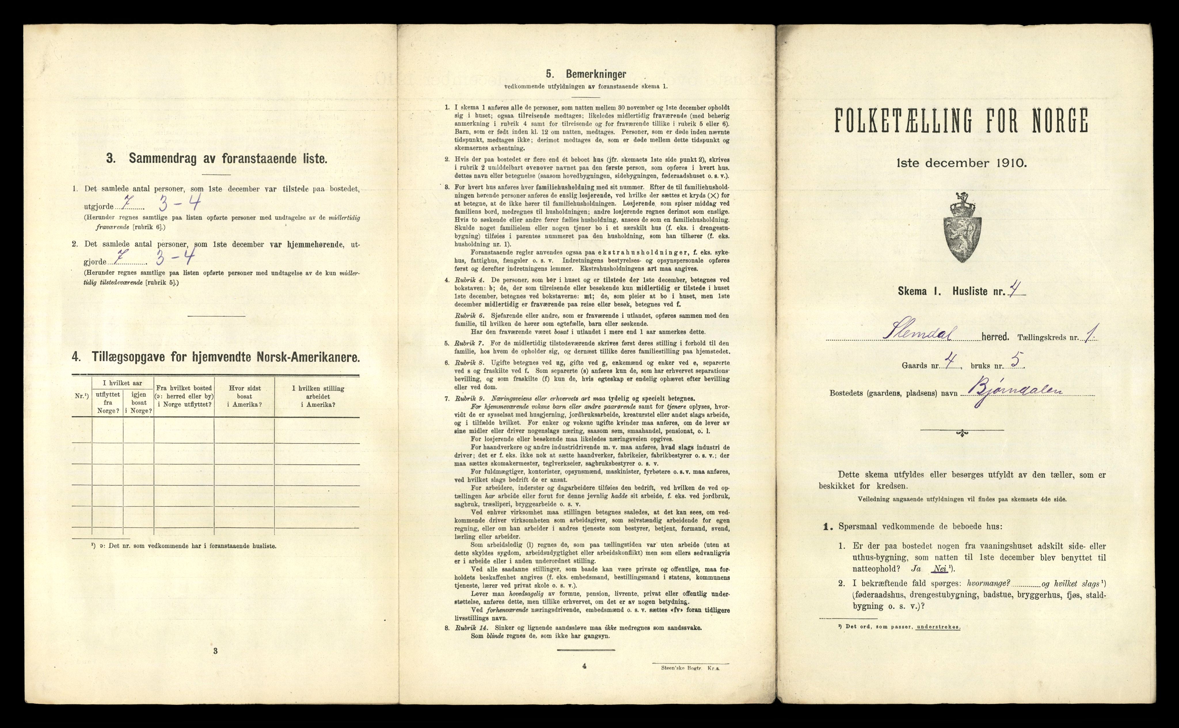 RA, Folketelling 1910 for 0811 Slemdal herred, 1910, s. 29