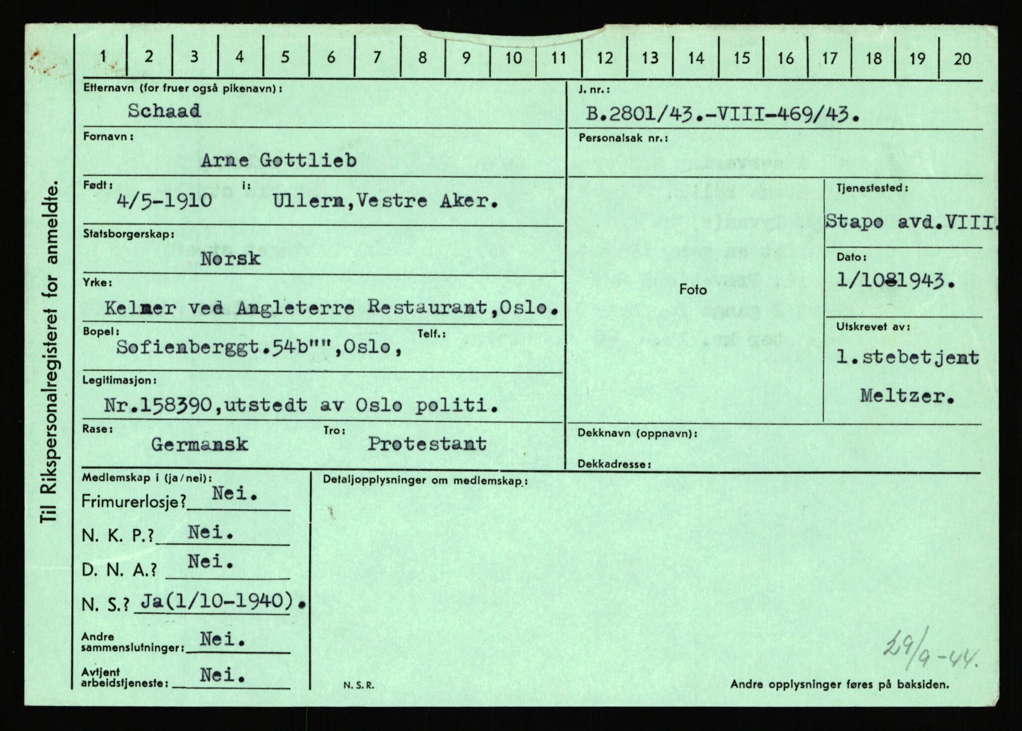 Statspolitiet - Hovedkontoret / Osloavdelingen, AV/RA-S-1329/C/Ca/L0013: Raa - Servold, 1943-1945, s. 4049