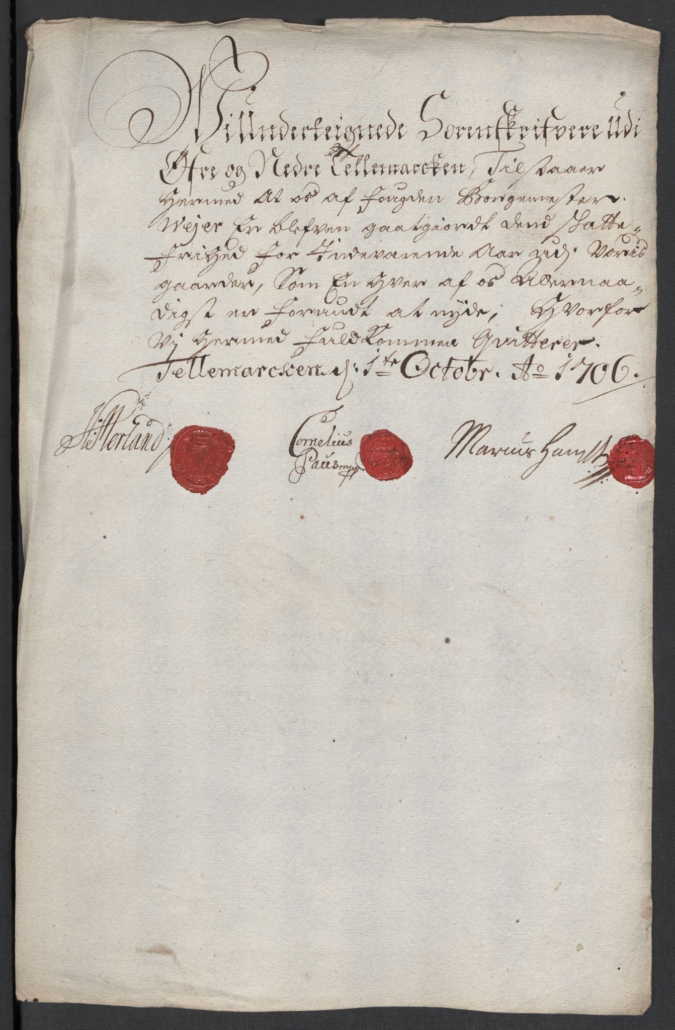 Rentekammeret inntil 1814, Reviderte regnskaper, Fogderegnskap, RA/EA-4092/R36/L2116: Fogderegnskap Øvre og Nedre Telemark og Bamble, 1706-1707, s. 92