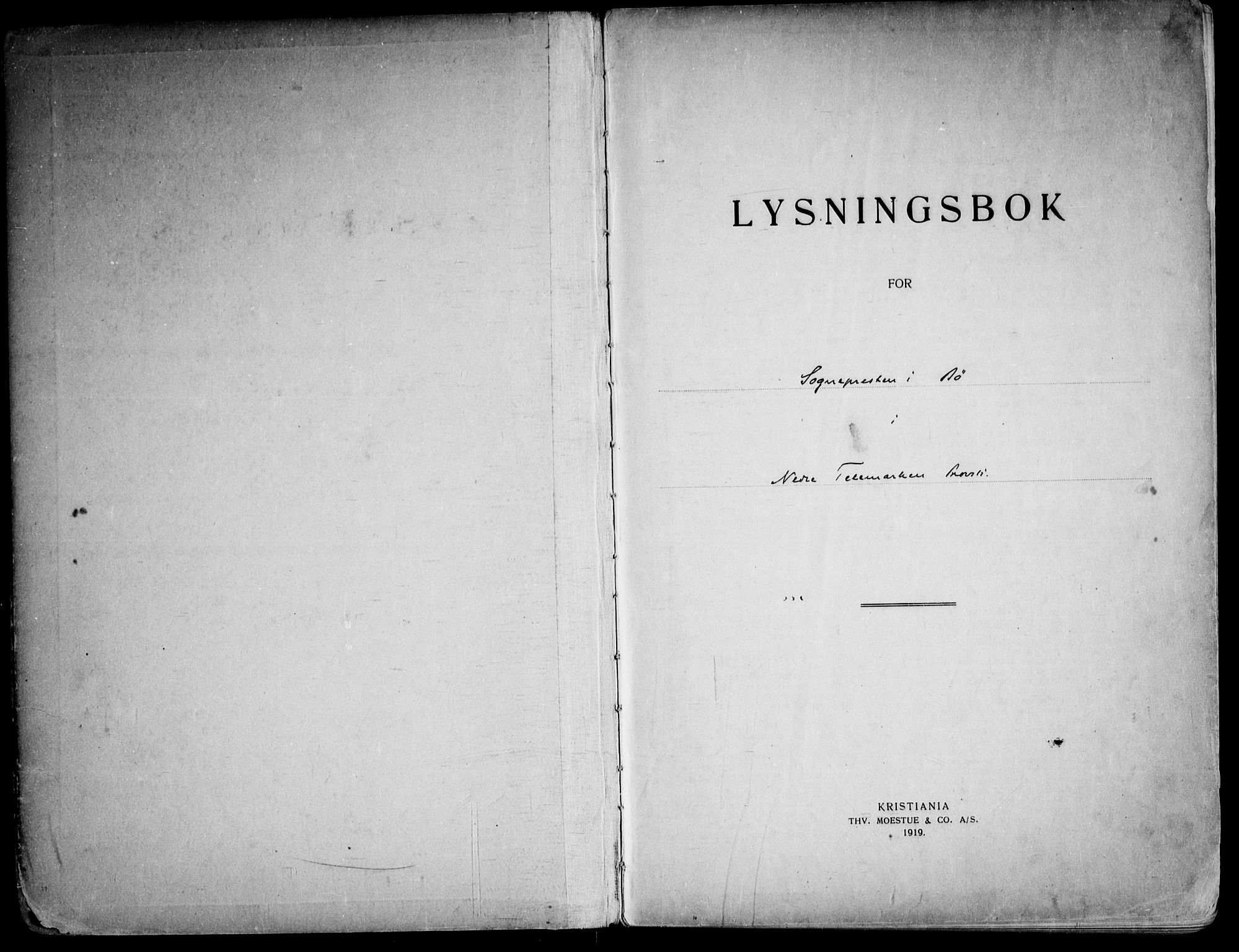 Bø kirkebøker, SAKO/A-257/H/Ha/L0001: Lysningsprotokoll nr. 1, 1920-1964
