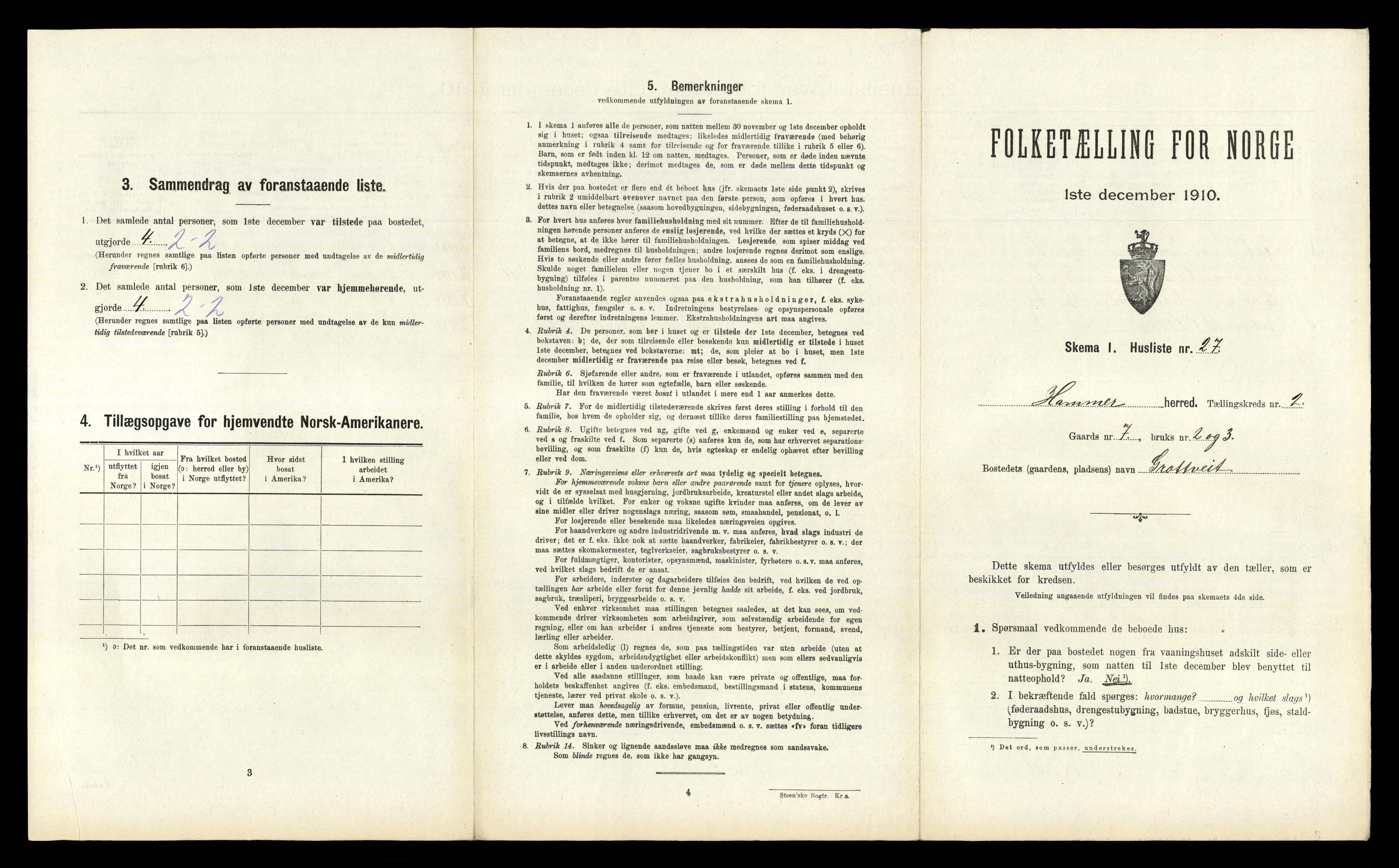 RA, Folketelling 1910 for 1254 Hamre herred, 1910, s. 126